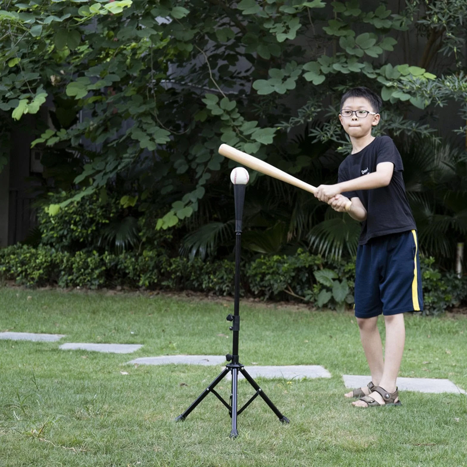 Support de Frappe Baseball Softball – Tee d'Entraînement Portable, Hauteur Réglable, Rétractable pour Jeunes Adultes