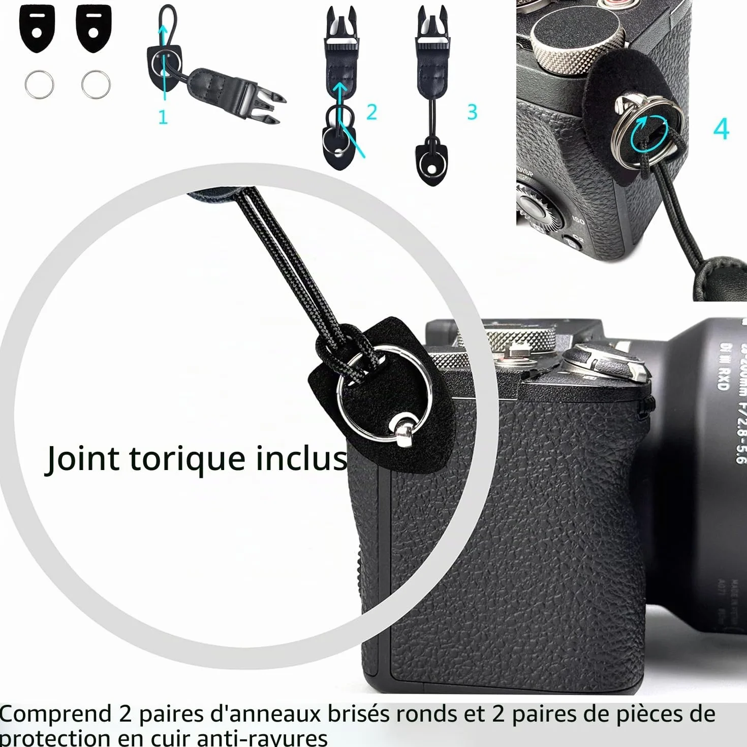Sangle Appareil Photo Fine Compact,Sangle Petit Appareil Photo,Bandoulière pour Appareil Photo pour Photographes,Lanière De Cou pour Appareil Photo ,Camera Strap Lanyard,Sangle de Cou pour Jumelles