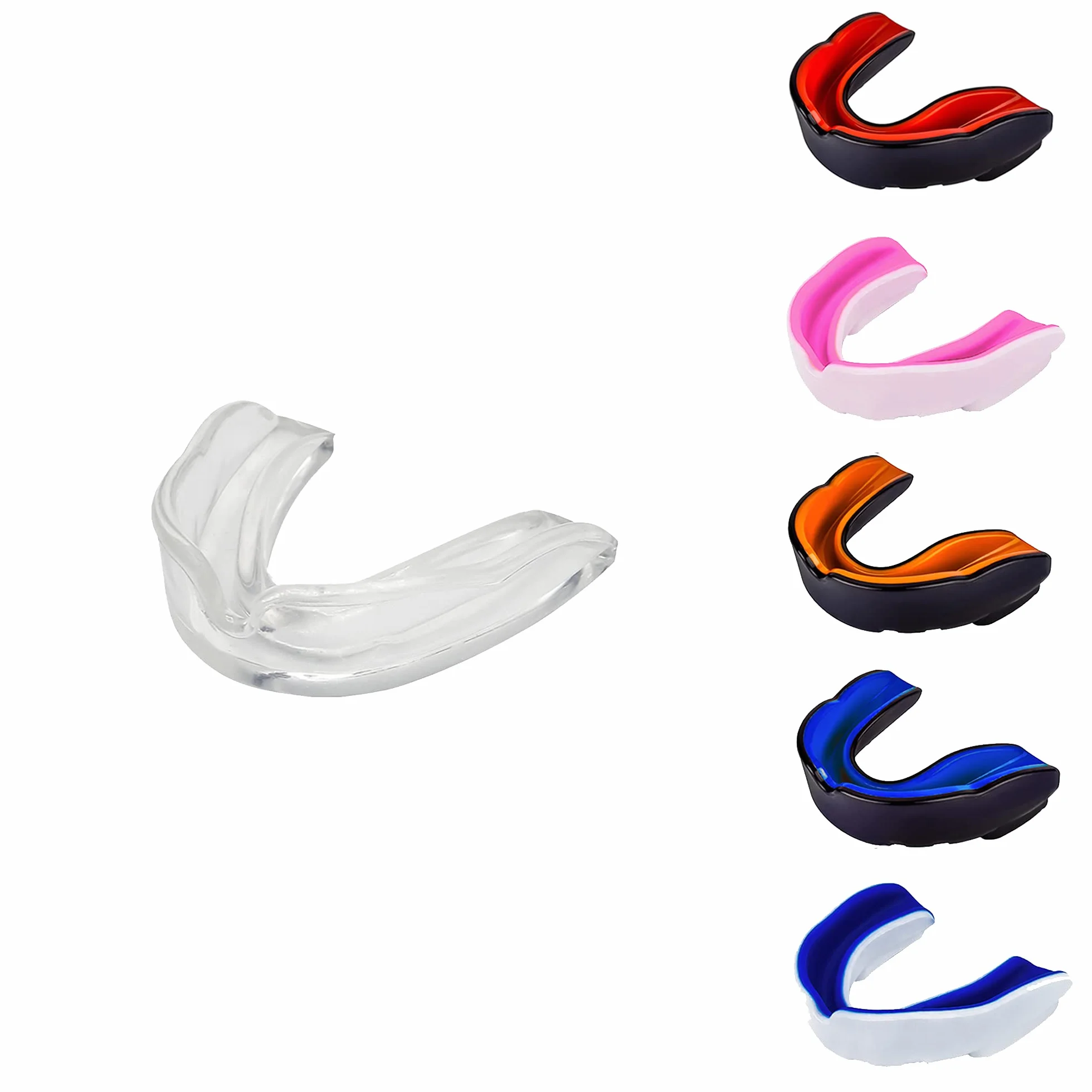 Protège-dents professionnel sports de contact rugby arts martiaux MMA boxe hockey football Flexible adultes transparent