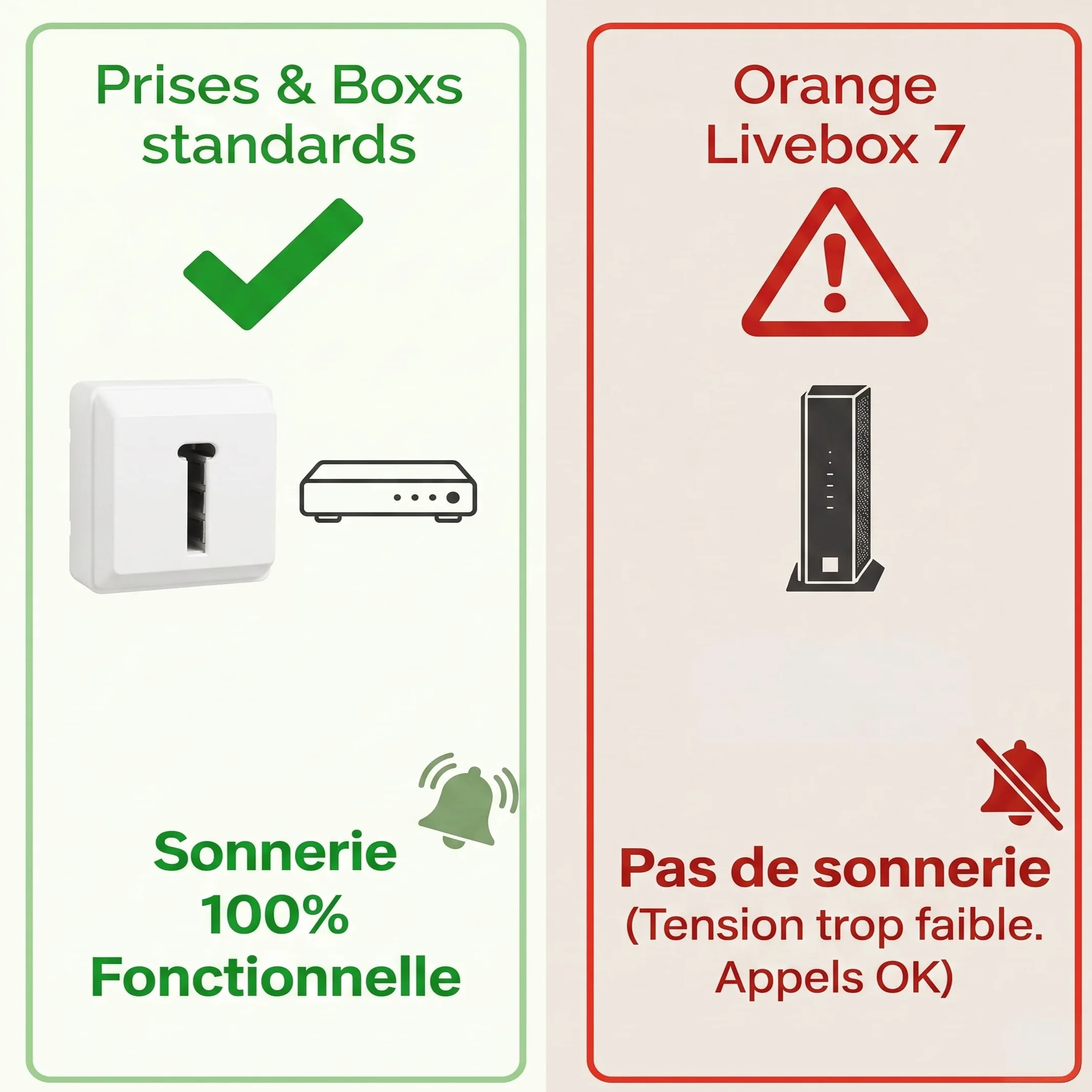 Opis Technology 60s Cable – Téléphone Fixe Vintage à Cadran Rotatif & Cloche Mécanique – Compatible Plupart des Box & Fibre – Design Rétro Années 60 – Orange