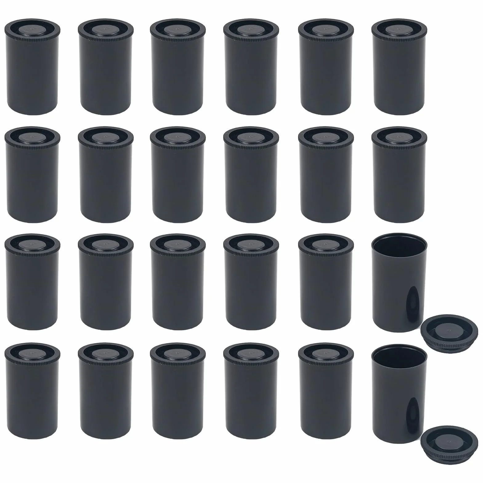 Boîte en plastique de 30 boîtes de film noires avec couvercle, imperméable et non respirant, pour activités scientifiques