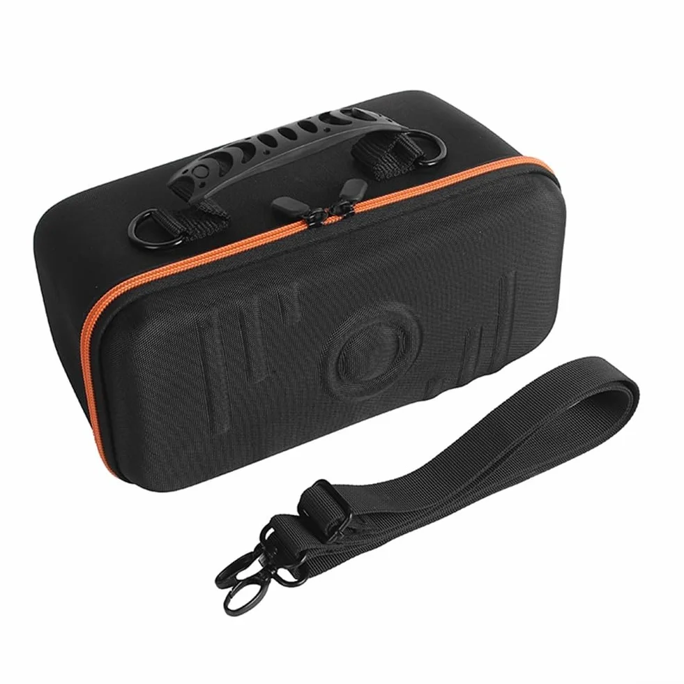 Étui de rangement en EVA avec fermeture éclair sécurisée pour protection contre les chocs pour haut-parleur Marshall Middleton II étanche pour une utilisation en extérieur (noir + orange)