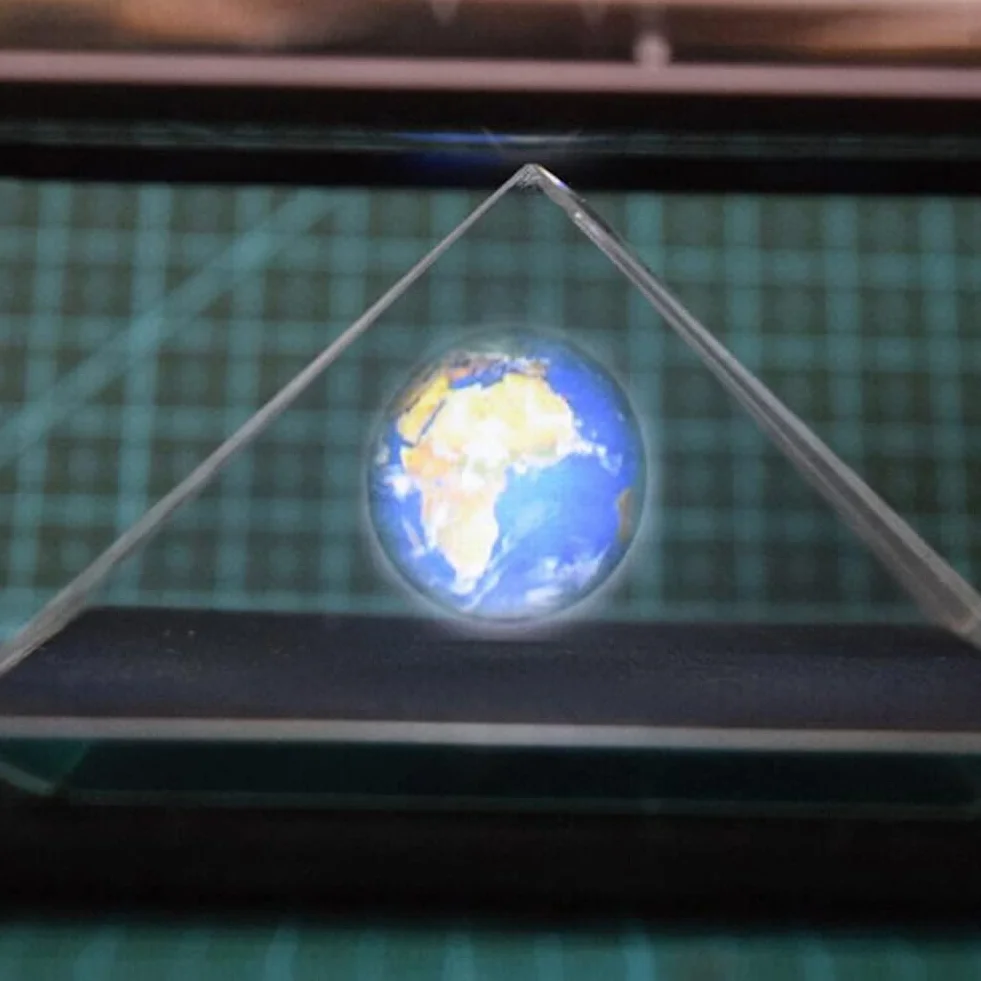Projecteur pyramide holographique 3D pour smartphone 3,5-6 pouces, support d'affichage hologramme 360°