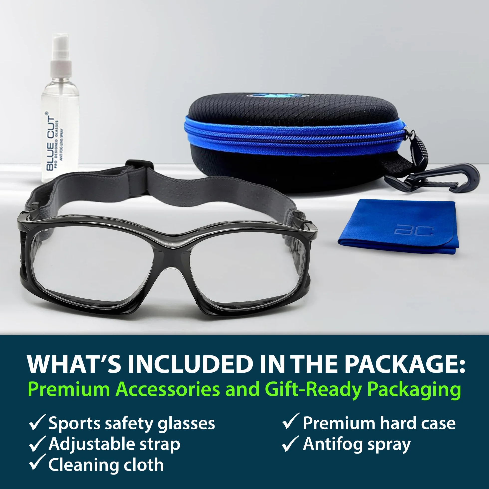 Lunettes de sécurité anti-buée Blue Cut pour sports de plein air