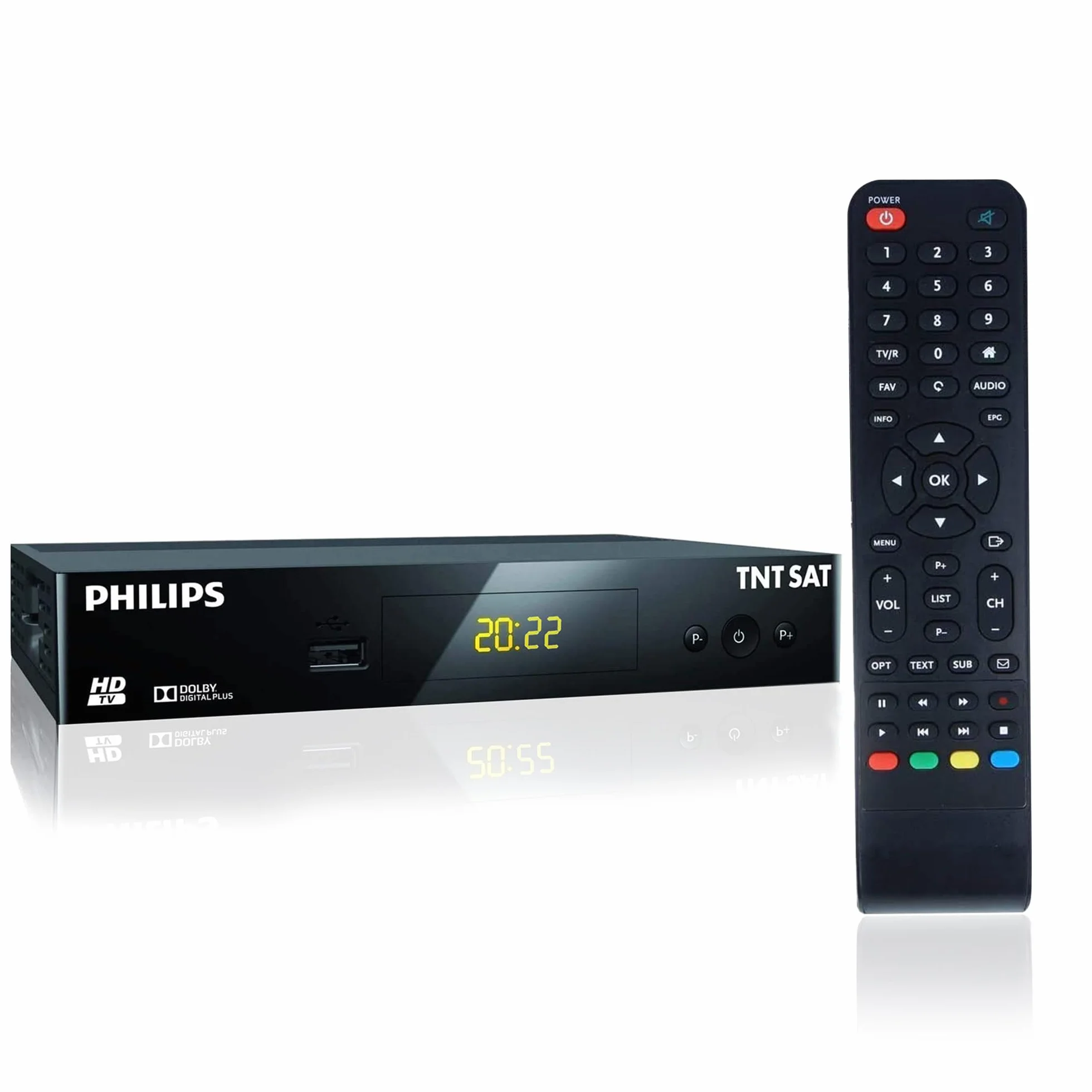 LEYF TNTSAT Decodeur TNT Satellite Recepteur Dsr 3231t - HD Astra (19,2°) / USB/HDMI / MPEG4 / Full HD / 1080P (Carte Non Incluse !)