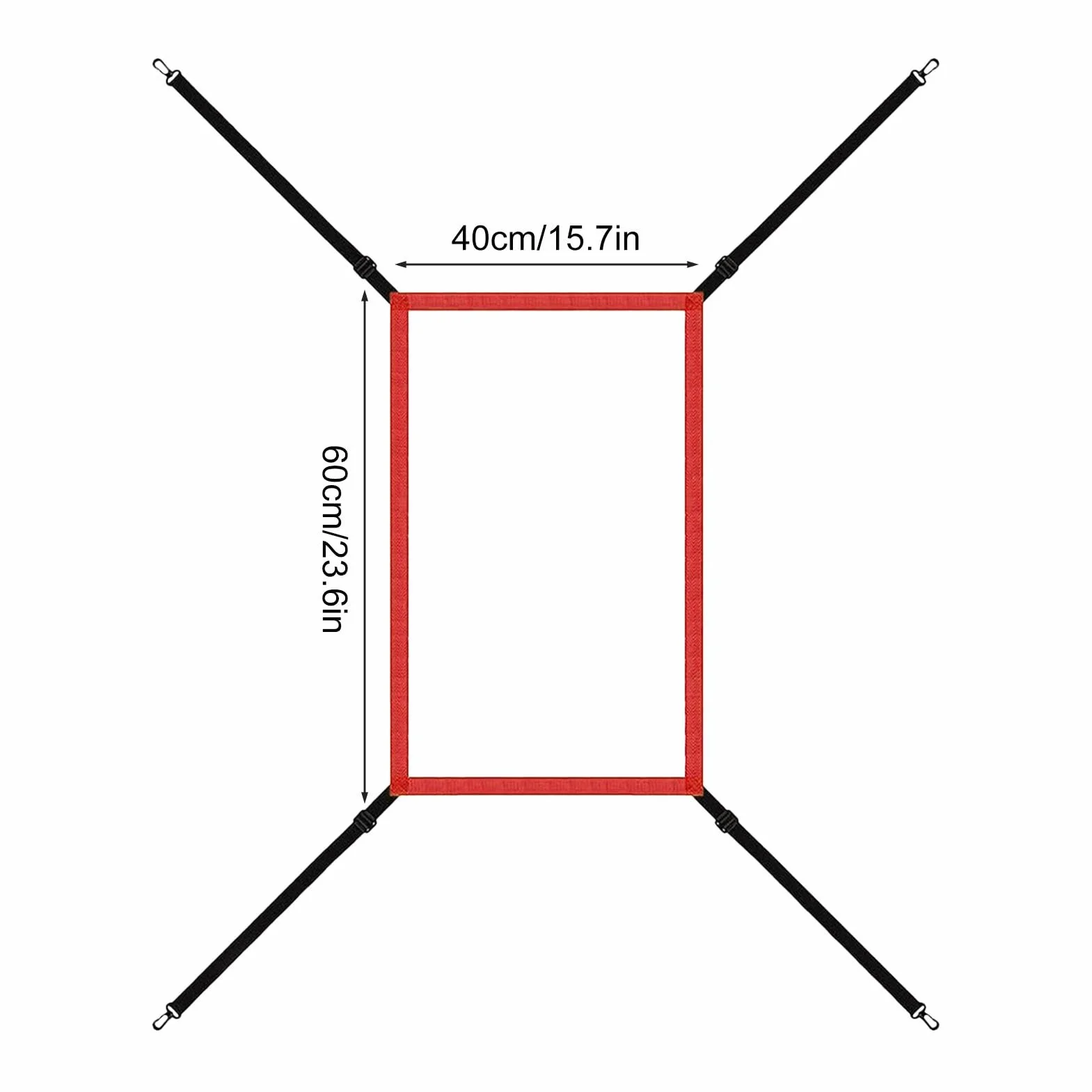 Cible de pitching Net Strike Zone – Filet d'entraînement baseball softball avec sangle de fixation