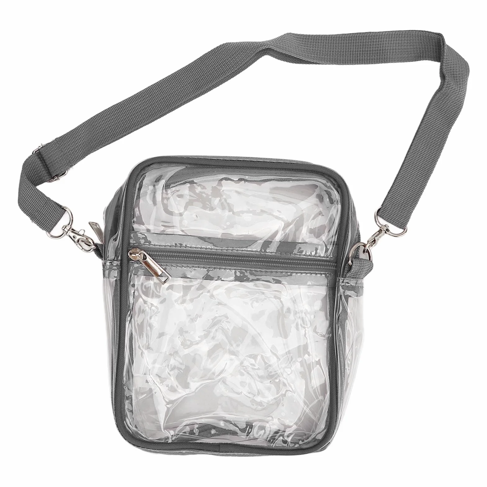 Fockety Sacoche Transparente en PVC avec bandoulière réglable et Fermeture à glissière