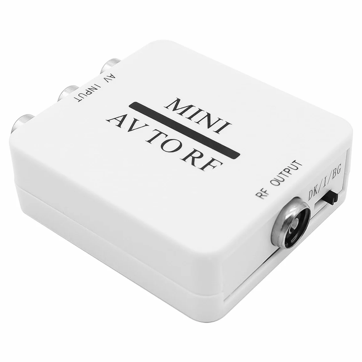 Convertisseur Modulateur Bidirectionnel RCA/composite AV Vers RF Adaptateur AV2 PAL/NTSC/SECAM Vers PAL/NTSC Système TV Compatible Avec DVD/VCR/PS/Projecteur (Blanc, Plug and Play)