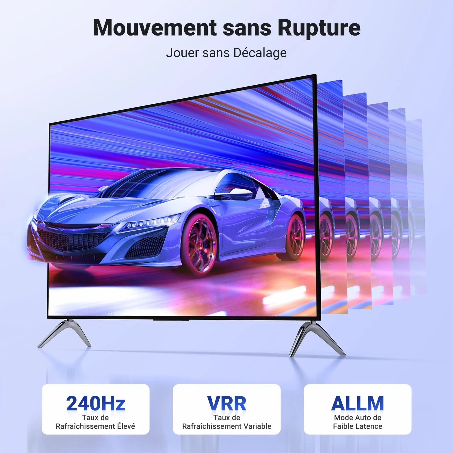 UGREEN 10K 8K 60Hz Câble HDMI 2.1 Certifié 4K 240Hz UHD Haute Vitesse 48Gbps 3D eARC HDR 10+ VRR HDCP 2.3 Dolby Vision Compatible avec Switch PS5 PS4 Xbox One X HDTV MacBook Pro Mac Mini M4 (2M)