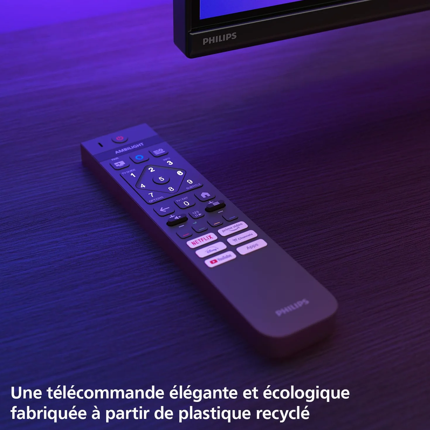 PHILIPS Ambilight 55MLED910 'The Xtra' Mini LED 4K Smart TV - Écran 55 Pouces avec P5 Perfect Picture Engine Ultra HD, Titan OS, Dolby Vision et Son Dolby Atmos