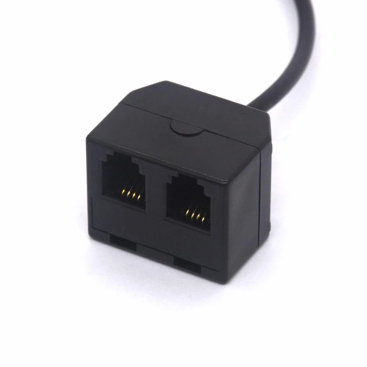 Tomost Répartiteur de casque RJ9 4P4C mâle vers 2 RJ9 femelle pour Plantronics, Jabra, Hot Desking Office Phones