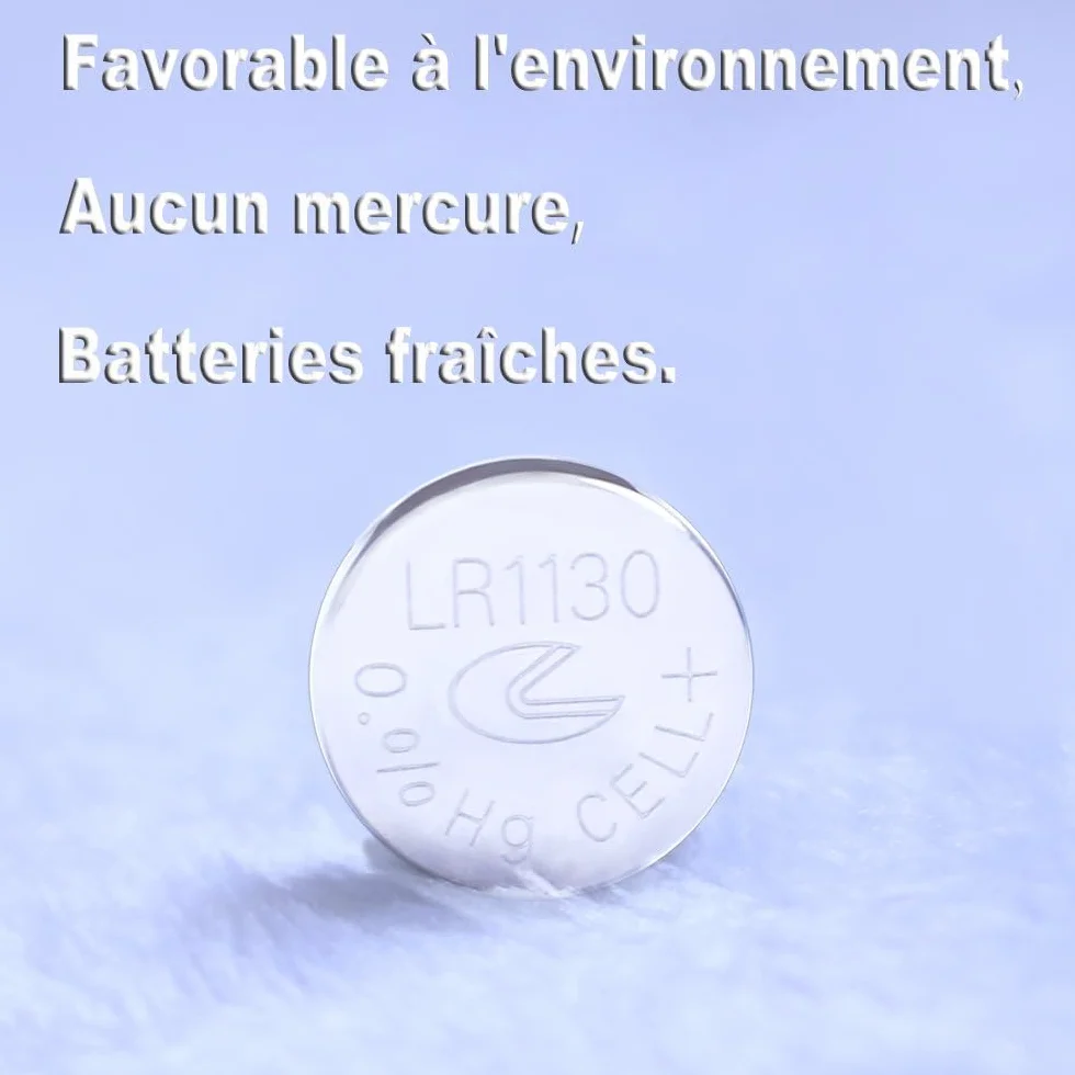 Paquet de 40 Piles Bouton alcaline de la Pile LR1130 AG10