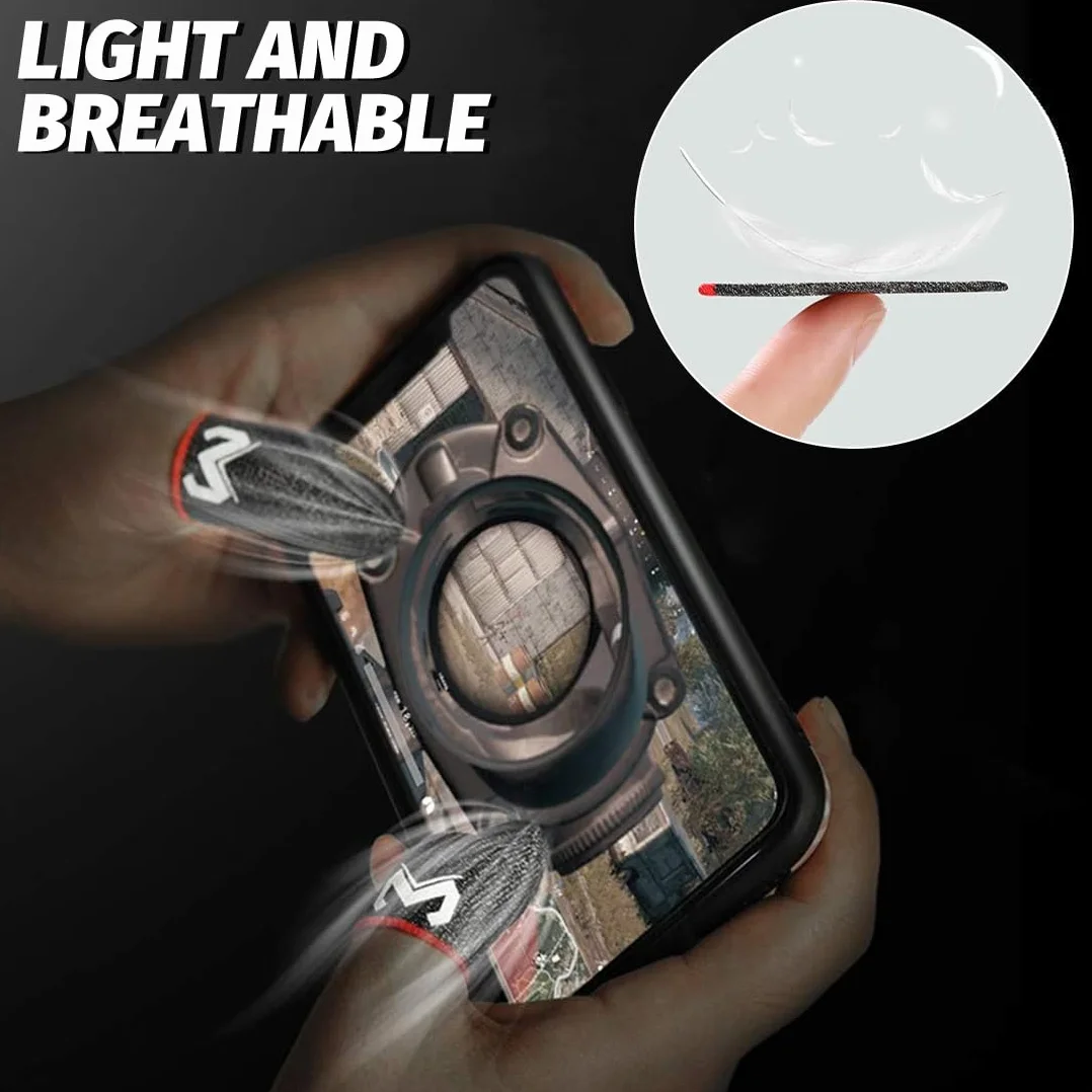 PUBG Mobile Phone Game Sleeve Finger, [10 Pack] Anti-Transpiration Respirant Finger Manches Écran Tactile Tir et Visée Sensibles - Finger Manches pour Couteaux Out/PUBG pour Android et iOS