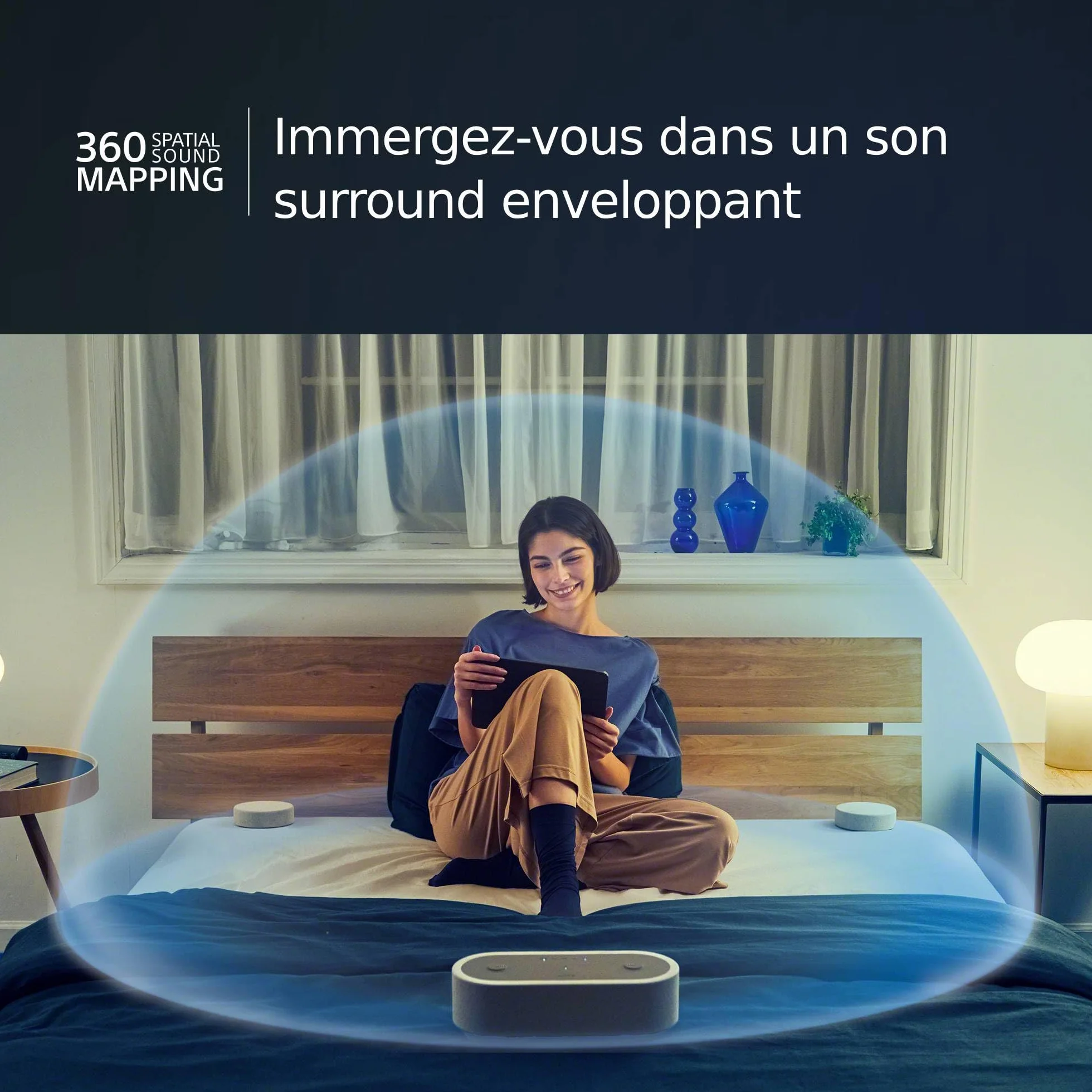 Sony HT-AX7 Système Home Cinema Portable 360 Spatial Sound Mapping Bluetooth 30h Autonomie