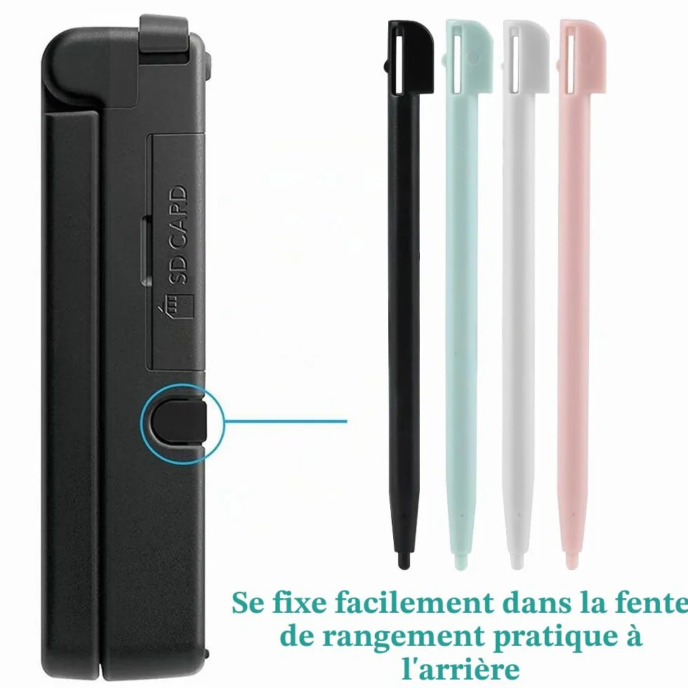 Stylets tactiles pour NDS DS Lite DSL NDSL - Pointe en plastique - Touchpen (4 couleurs)