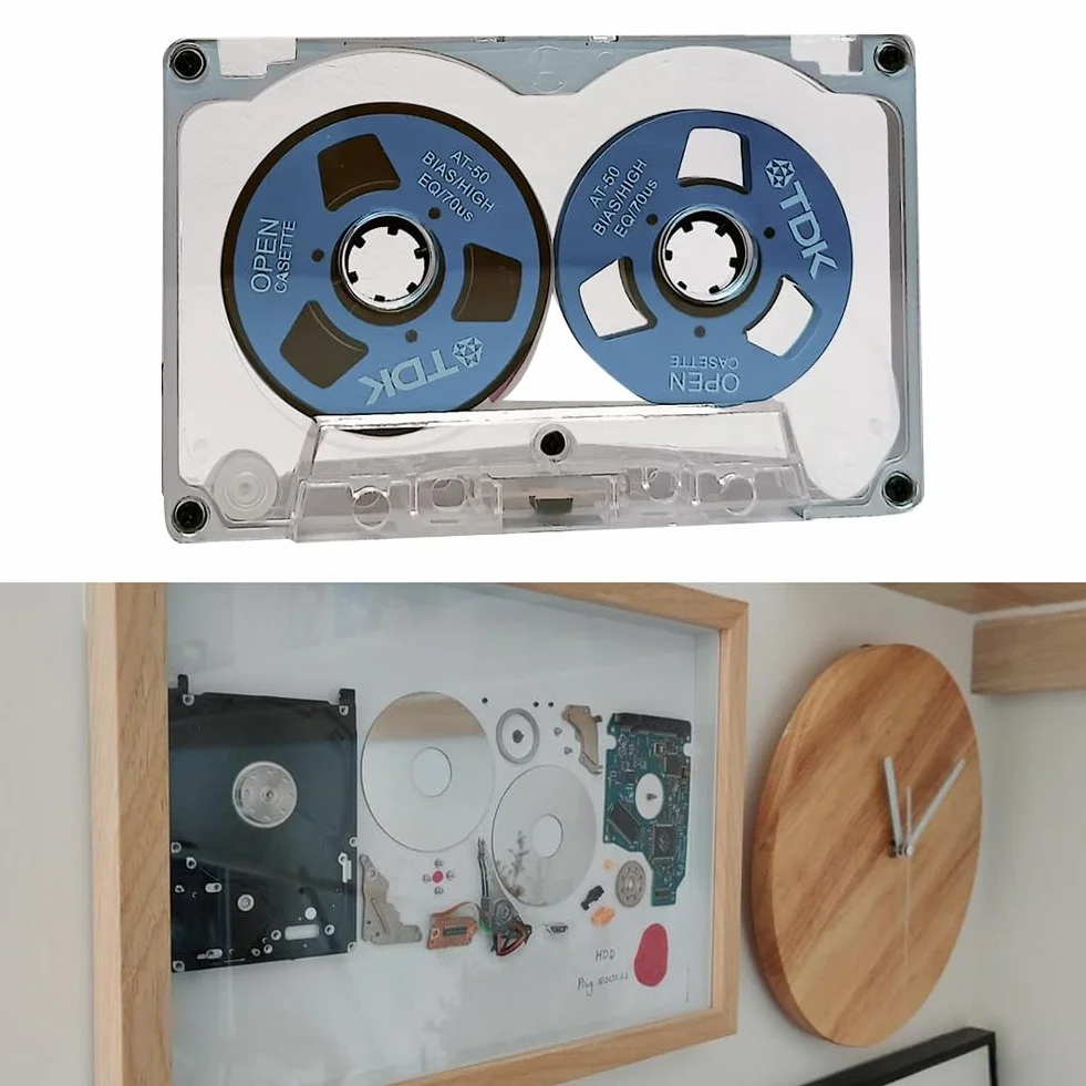 Disque de Bande Vierge de 55 Minutes, Disque Ouvert en Métal Double Face, Disque de Cassette Vierge, D