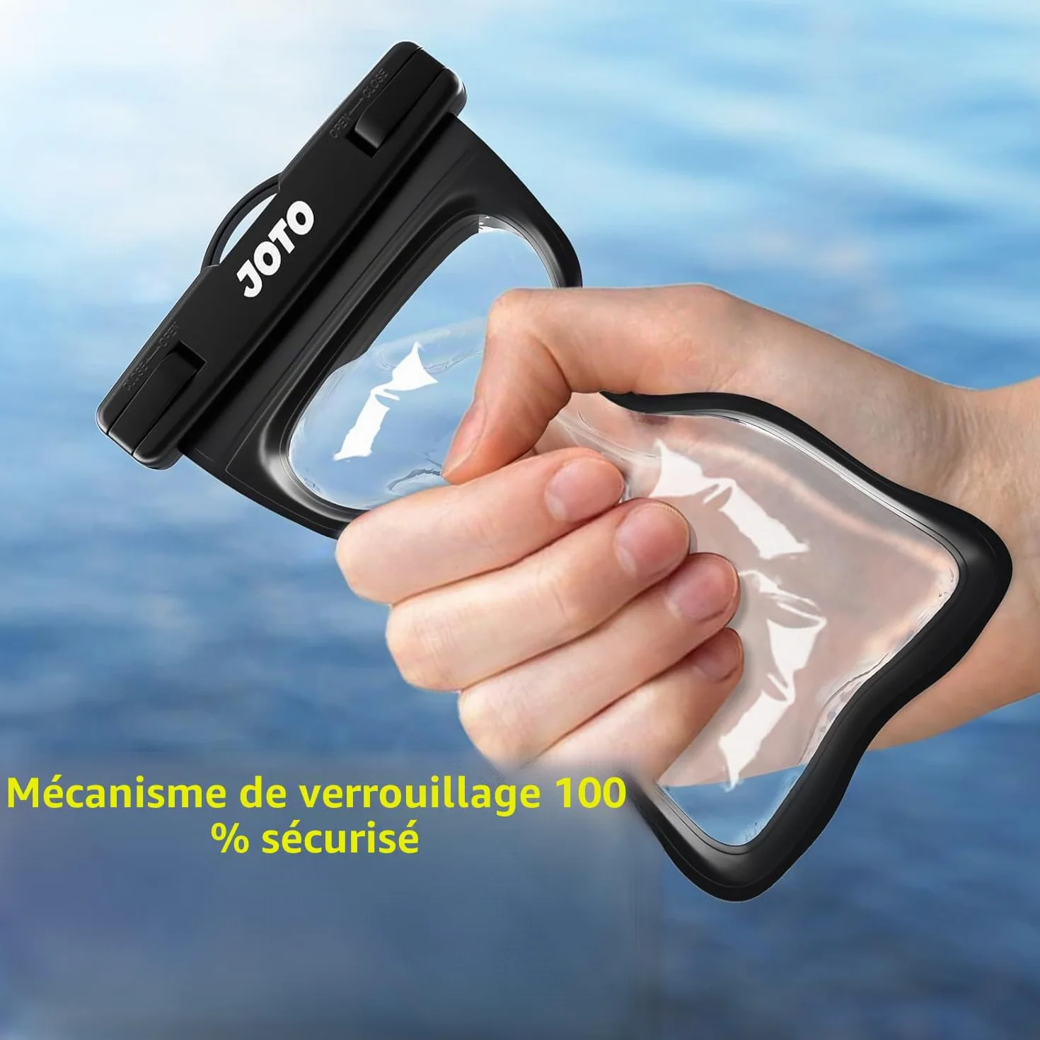 JOTO Housse Étanche Smartphone IPX8 7 Pouces Noir