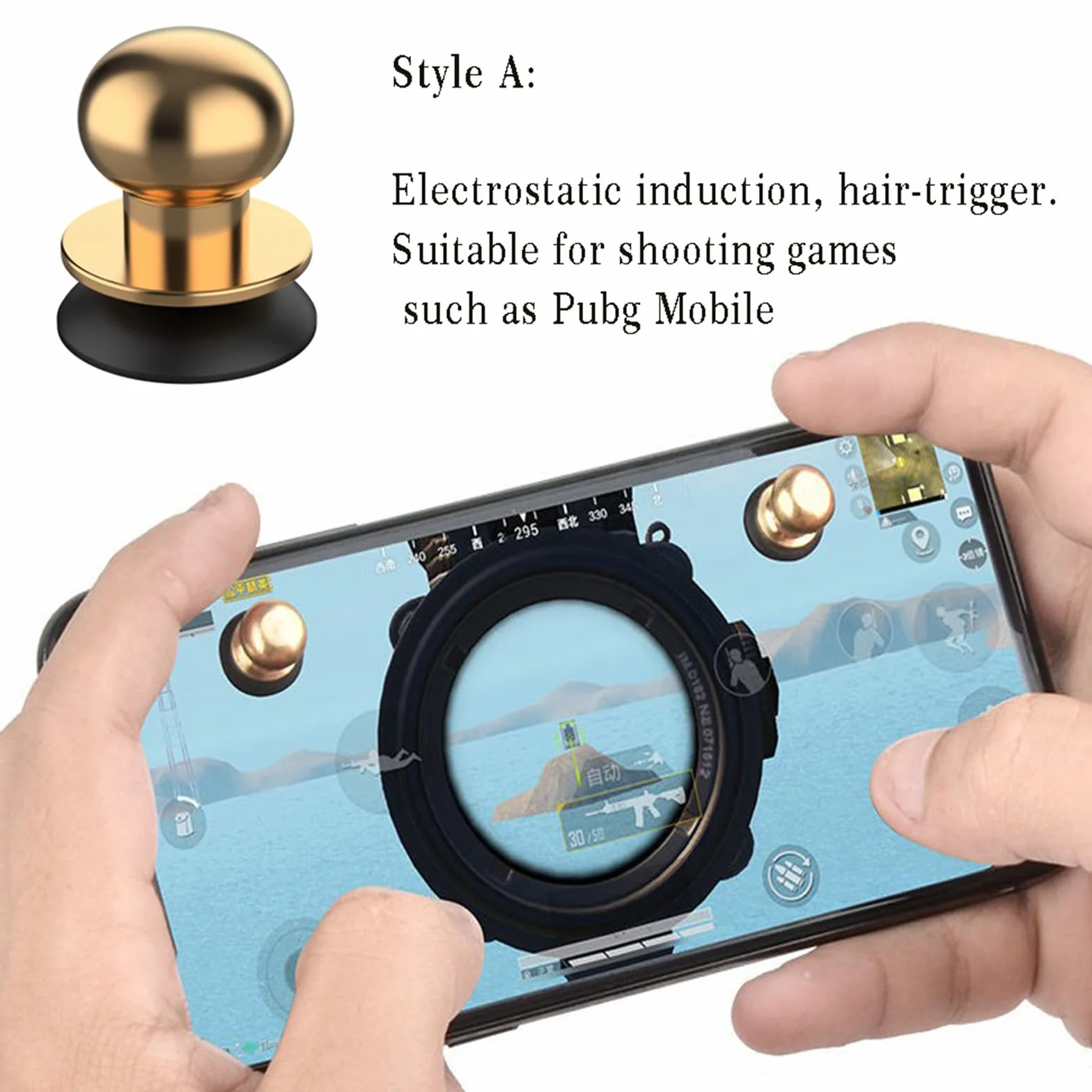 Bouton d'assistant de jeu pour téléphone portable, ventouse conductrice, jeu d'artefact, joystick, bouton de doigt, accessoires de jeu pour téléphone