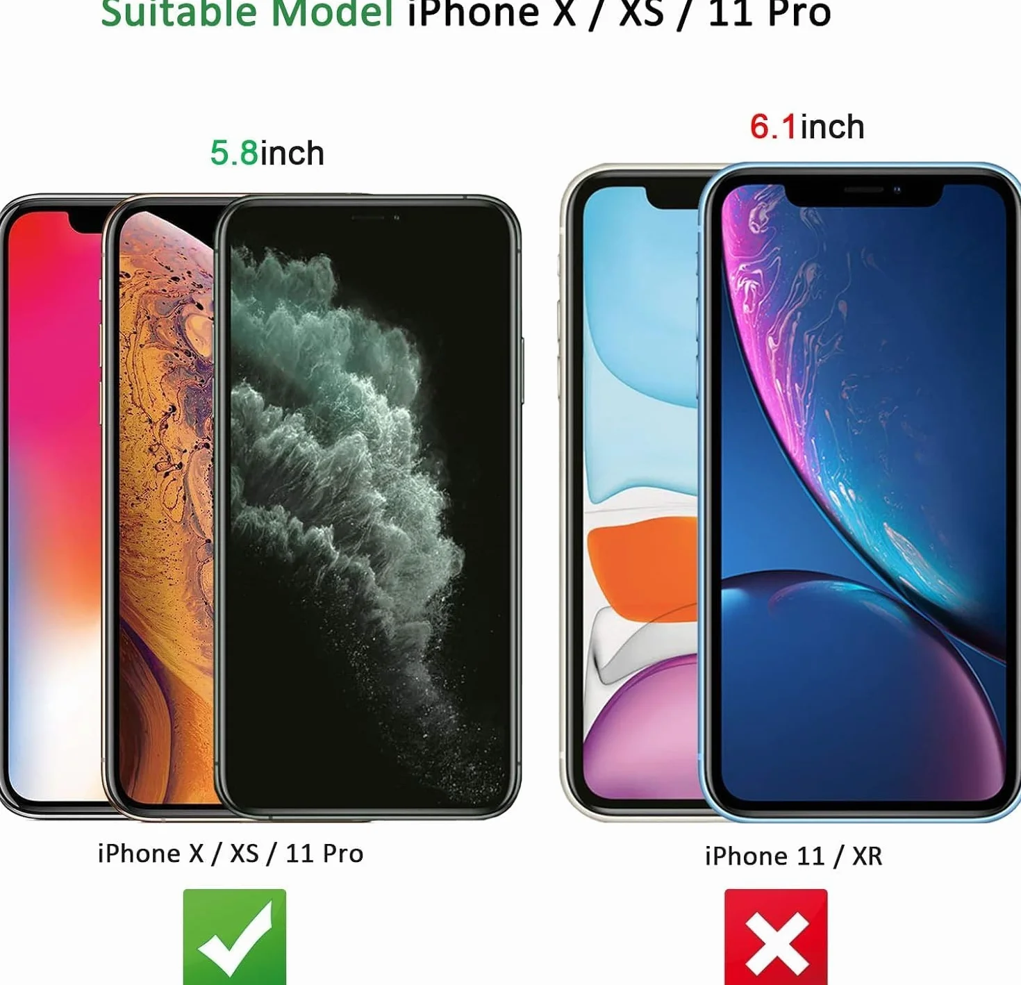 NEW'C Lot de 2, Verre Trempé pour iPhone 11 Pro et iPhone X et iPhone XS (5,8 Pouces), Film Protection écran sans Bulles d'air Ultra Résistant (0,33mm HD Ultra Transparent) Dureté 9H Glass