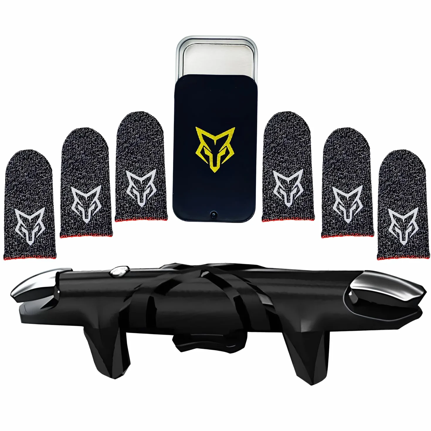 Ultimate Mobile Gaming Combo : déclencheur de jeu et 6 manchons Sarafox V3 avec étui en métal