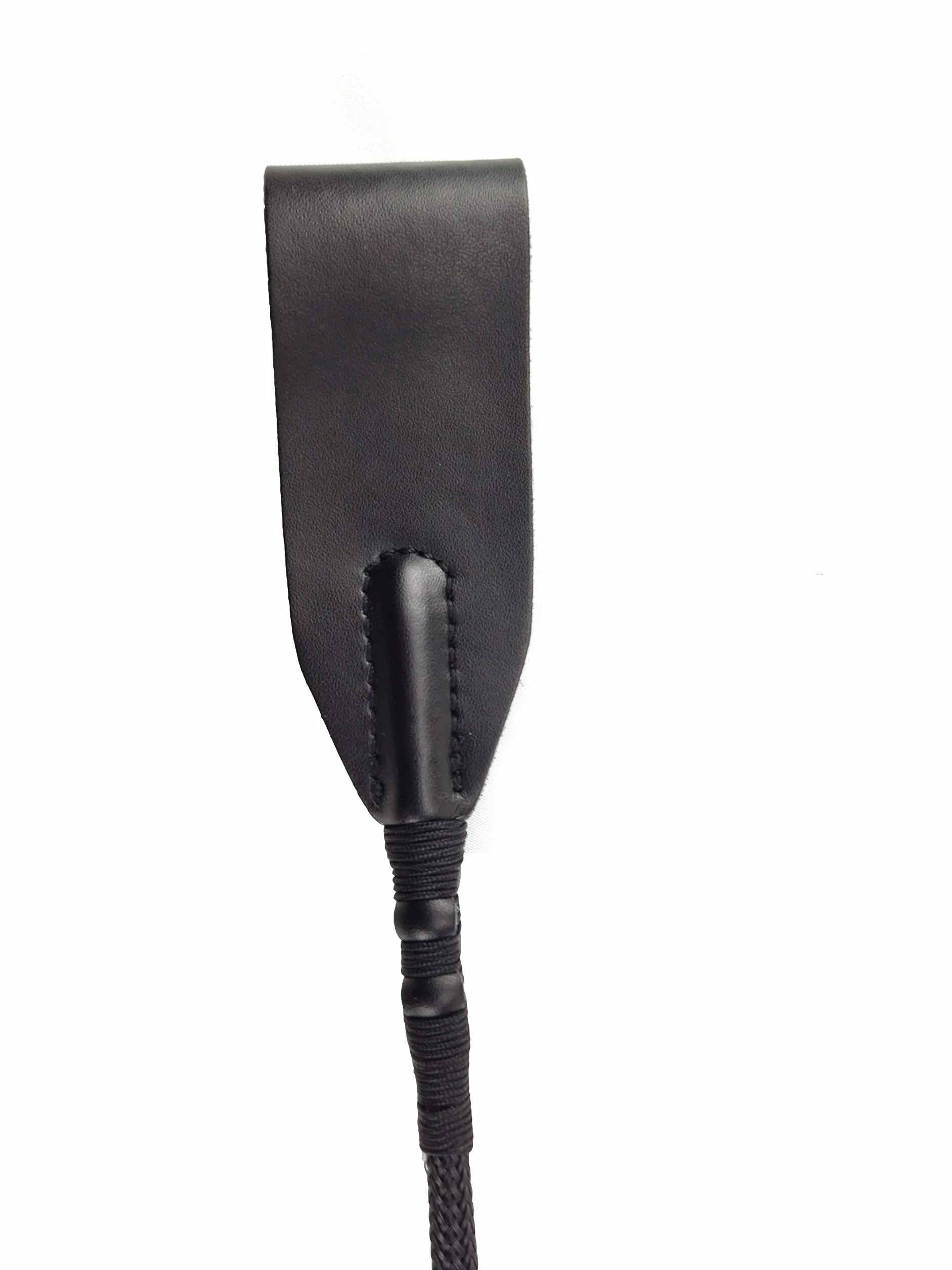 Cravache d'équitation en Cuir 45 cm avec Poignée et Corde de Suspension