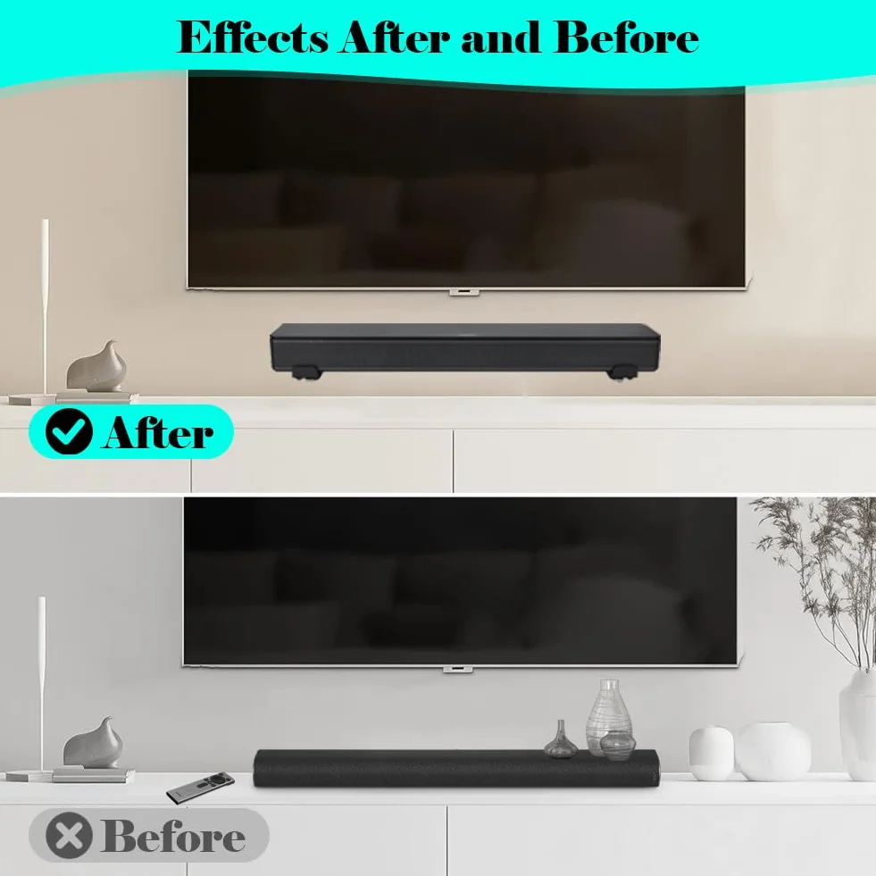 Support Mural Universel pour Barre de Son Compatible avec Samsung/Bose/LG/Sony/JBL/Sonos/Vizio et Plus Profondeur Réglable 85mm-135mm Charge Jusqu’à 20kg