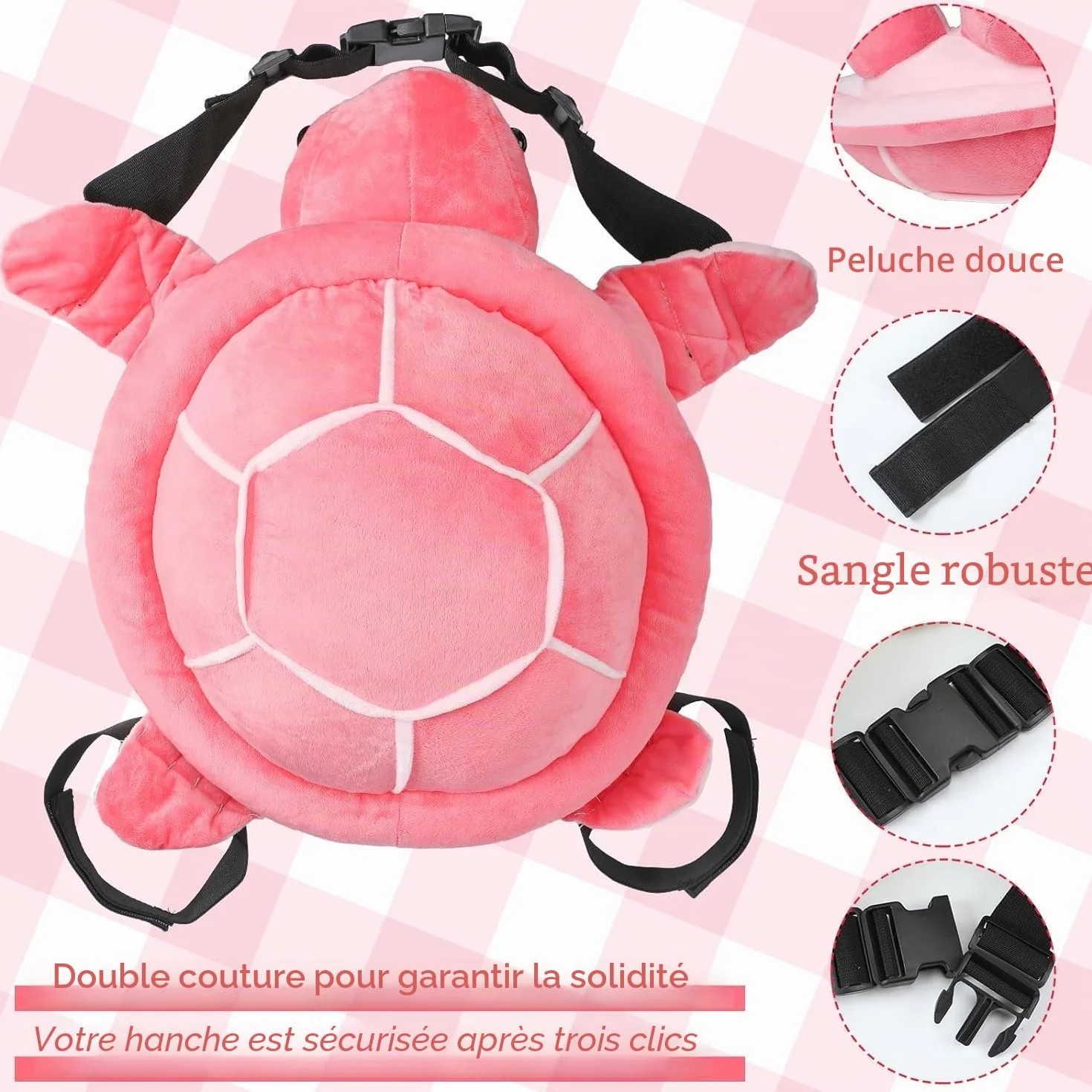 Lot de 3 protections tortues 3D pour snowboard, ski, protection hanches, genouillère enfants adultes
