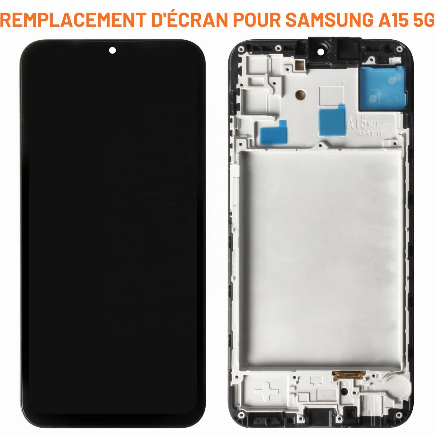 AGCUT Écran LCD pour Samsung A15 4G / 5G LCD Display pour Samsung Galaxy A15 A155F A156B 6,5" LCD Ecran Replacement Touch Screen Digitizer Assembly avec Réparation Outils, Noir avec Cadre