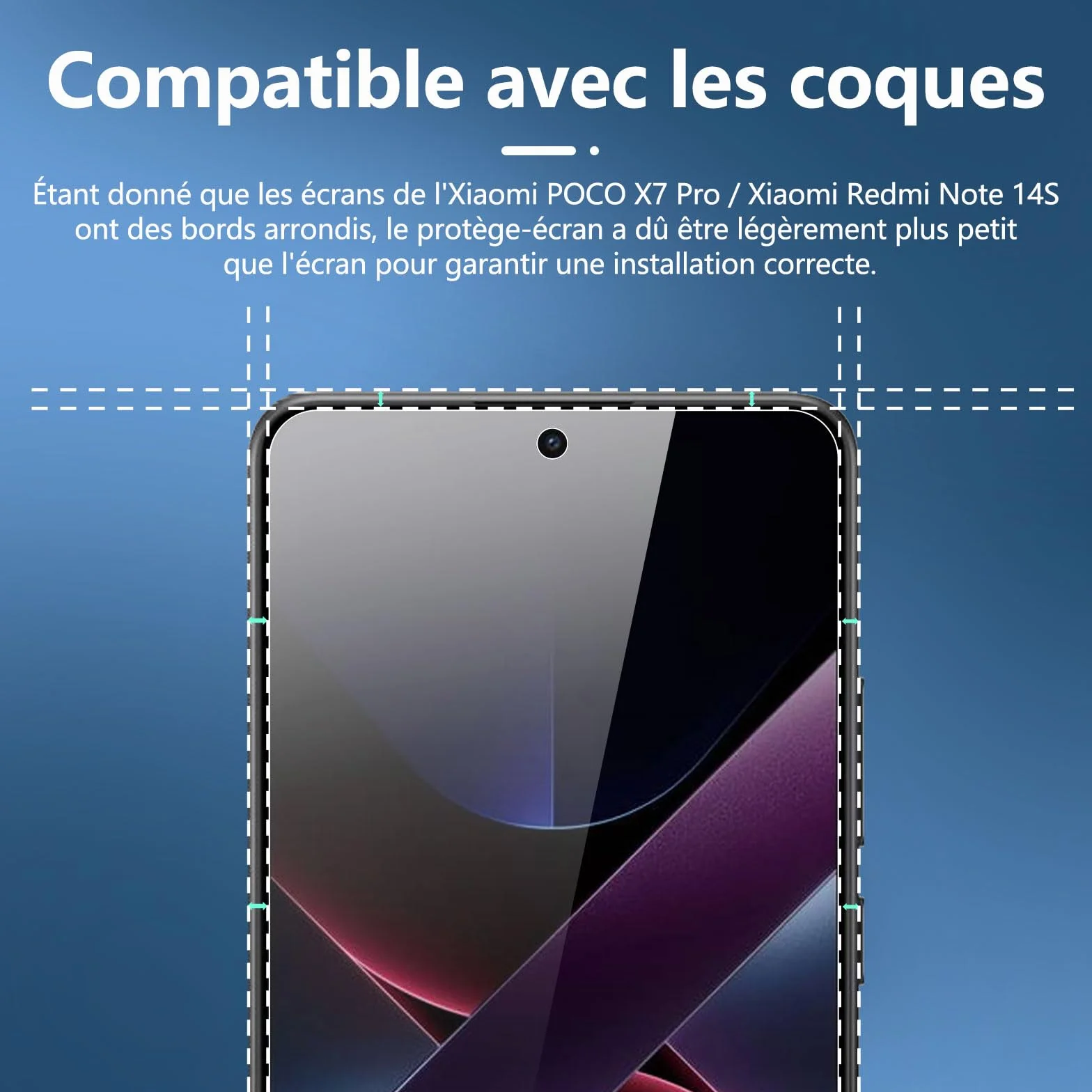 NEW'C Lot de 3, Verre Trempé pour Xiaomi POCO X7 Pro, Xiaomi Redmi Note 14S Film en Protection écran efficace contre les Rayures - sans Bulles - Ultra Résistant - Dureté 9H Glass