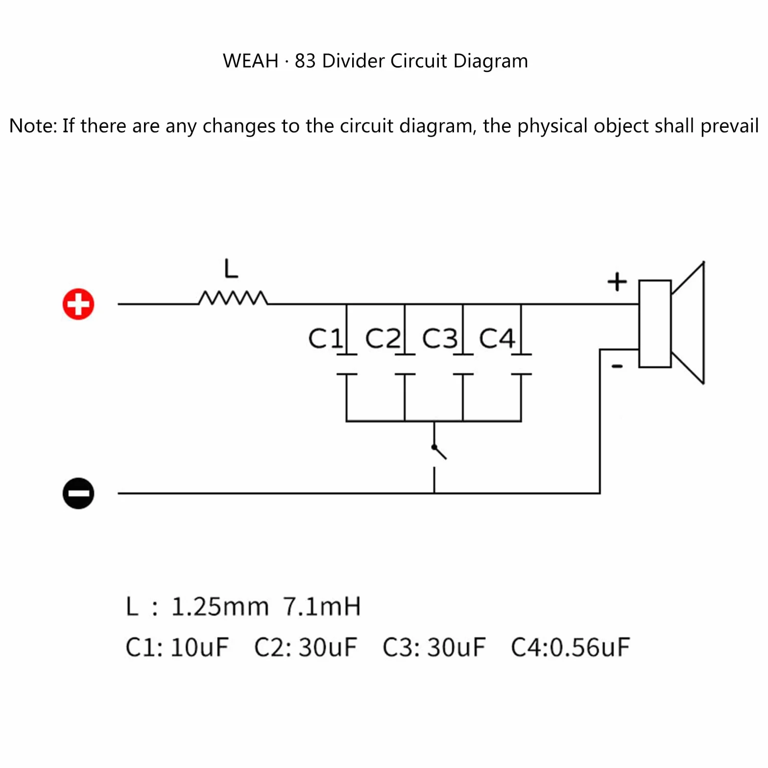 WEAH-83 Répartiteur de fréquence de basse réglable 400 W Crossover Haute puissance