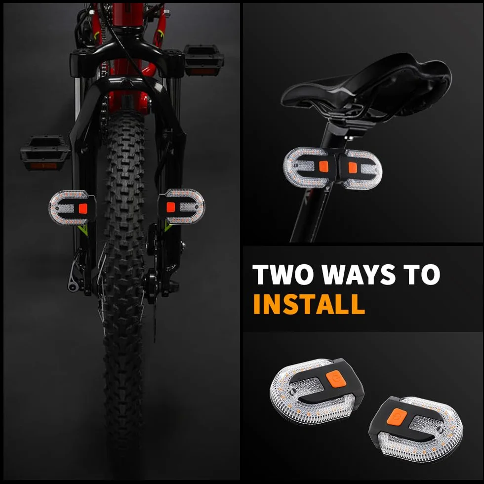 Feu Arriere Velo Clignotant pour Vélo, Télécommande sans Fil USB Rechargeable, 5 Modes