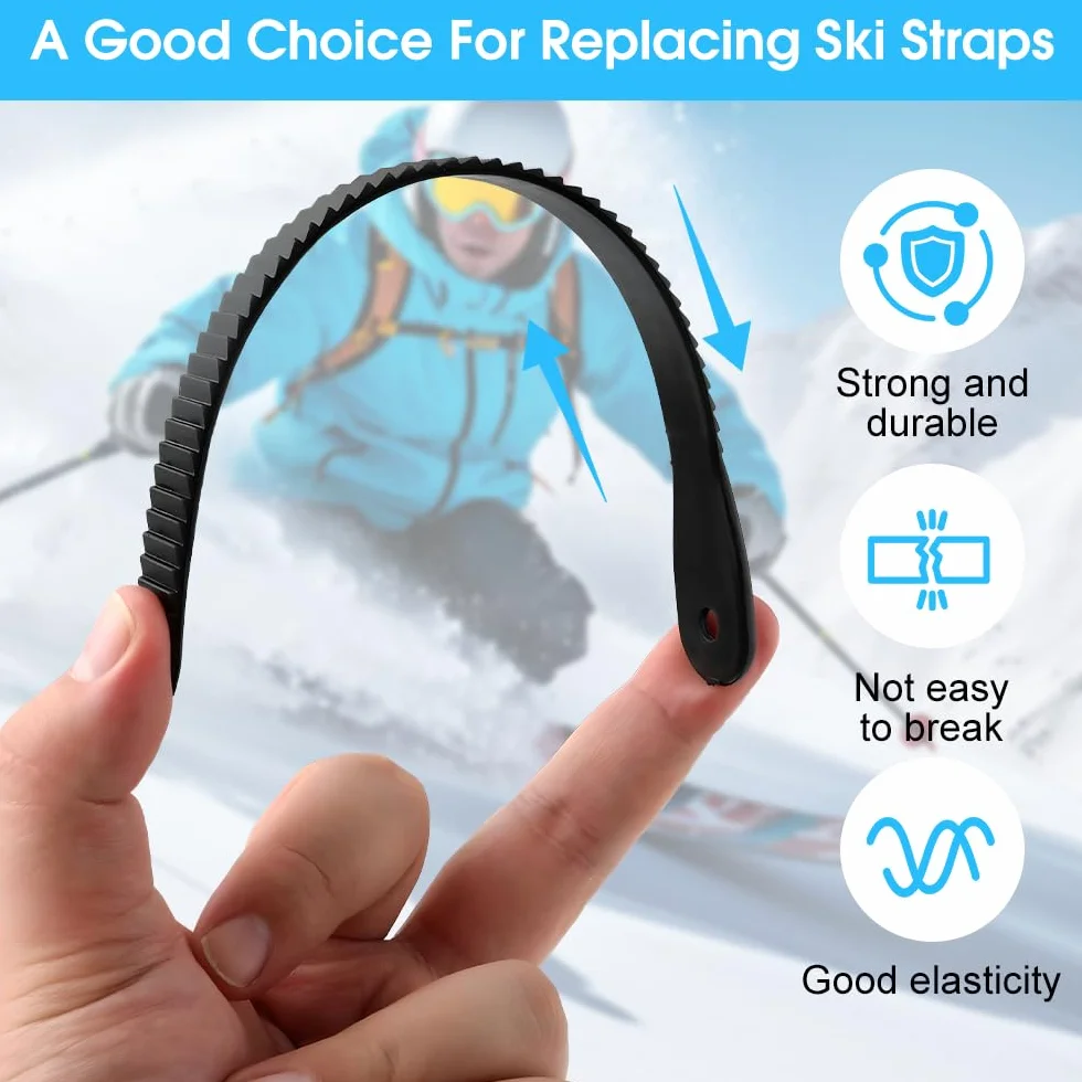 Sangles de Fixation pour Snowboard, Snowboard Binding Straps en Plastique, Accessoires de Rechange