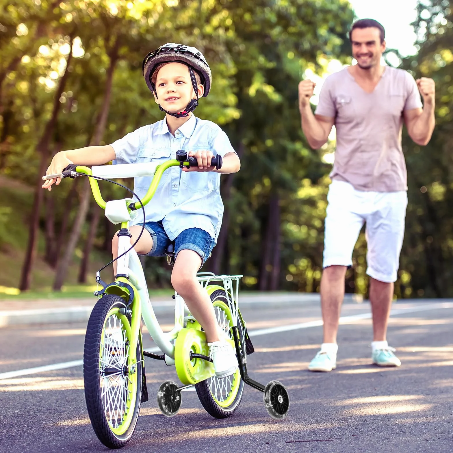 Stabilisateurs de vélo, Roulette Velo Universelle, Roues de Support Réglables 12-20 Pouces