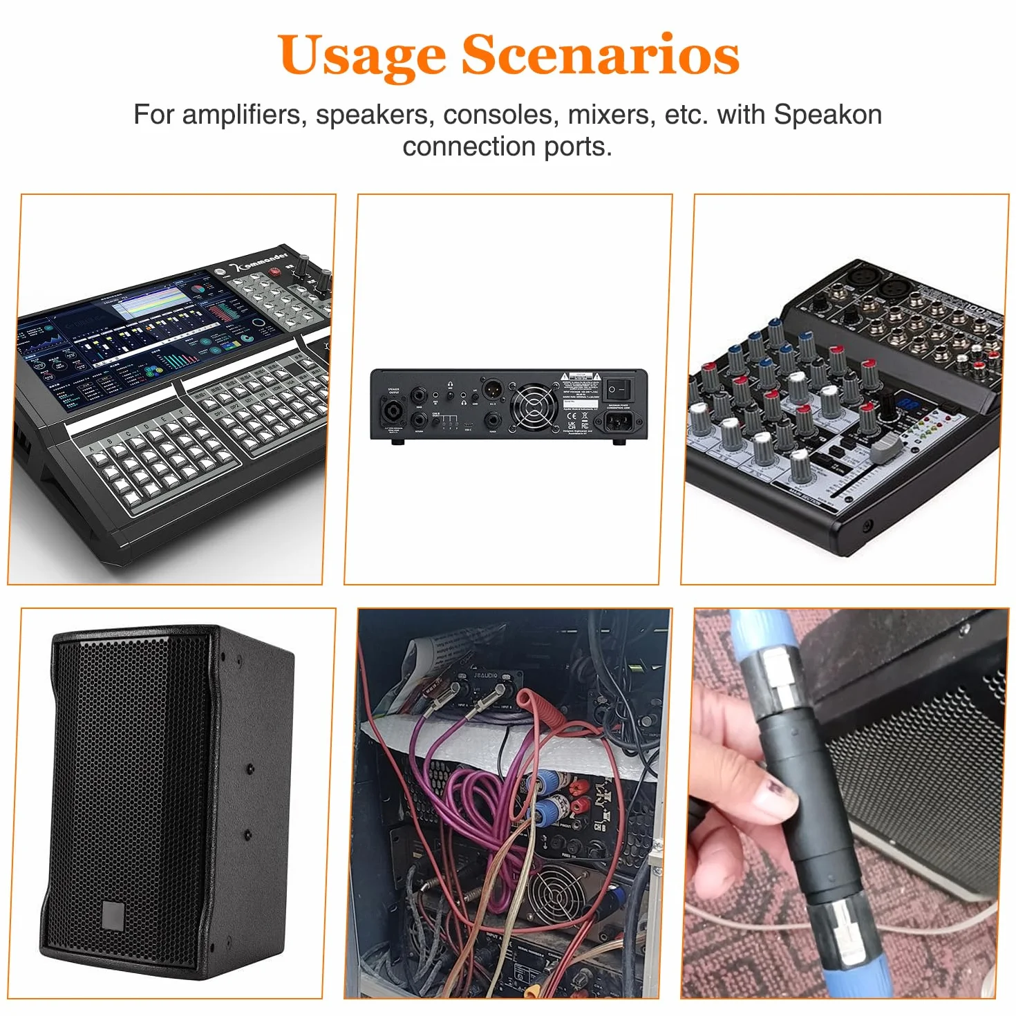 Connecteur Speakon Femelle vers Femelle 2 Pièces 4 Pôles Compatible NL4MP NL4FC