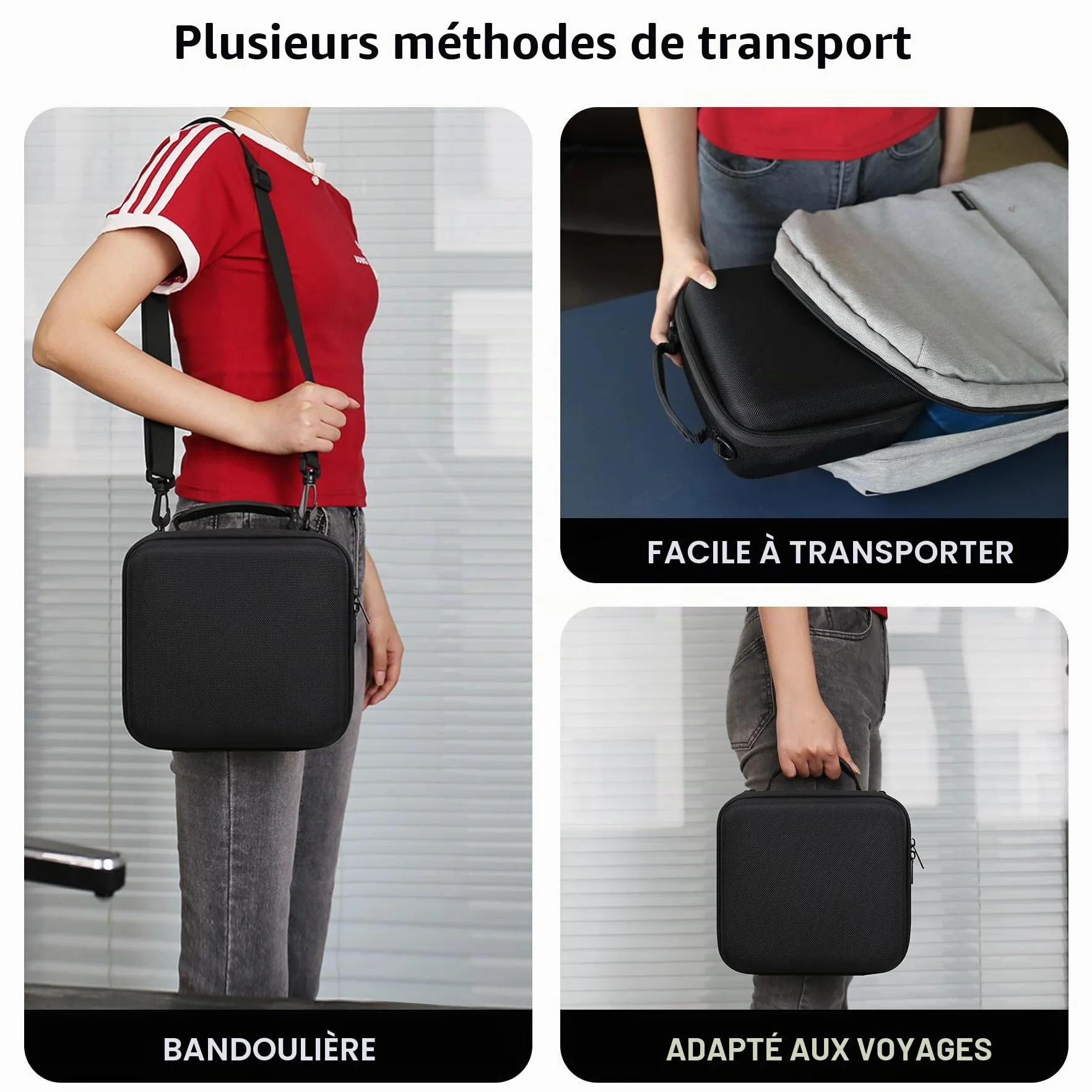 Étui de Voyage Dur pour Canon EOS 2000D / 4000D / R50 / R6 Mark II / R100 / R50V / R8 / R7 / R10 Noir