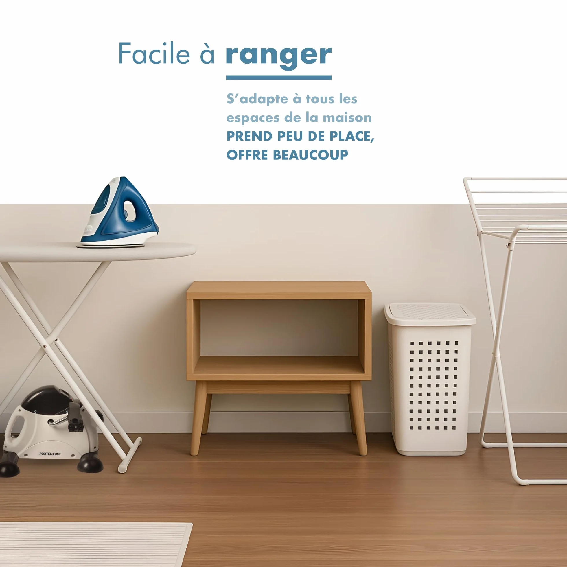 PORTENTUM Pedalier d'Appartement Senior avec écran LCD 6 Fonctions – Mini Velo Bras et Jambes Compact avec résistance réglable
