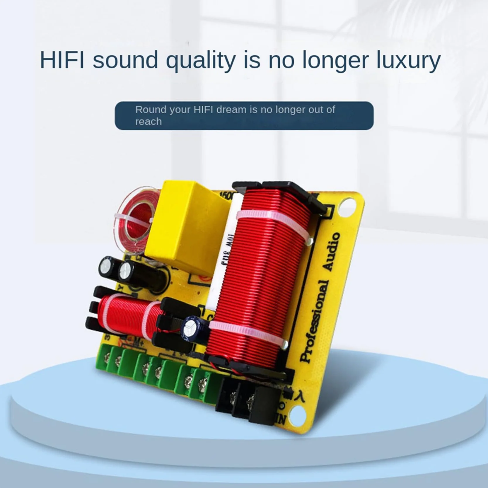 Lot de 2 répartiteurs de fréquence de haut-parleur à 3 voies 300 W Filtre Hi-Fi Crossover Répartiteur de Fréquence pour la modification DIY des haut-parleurs domestiques