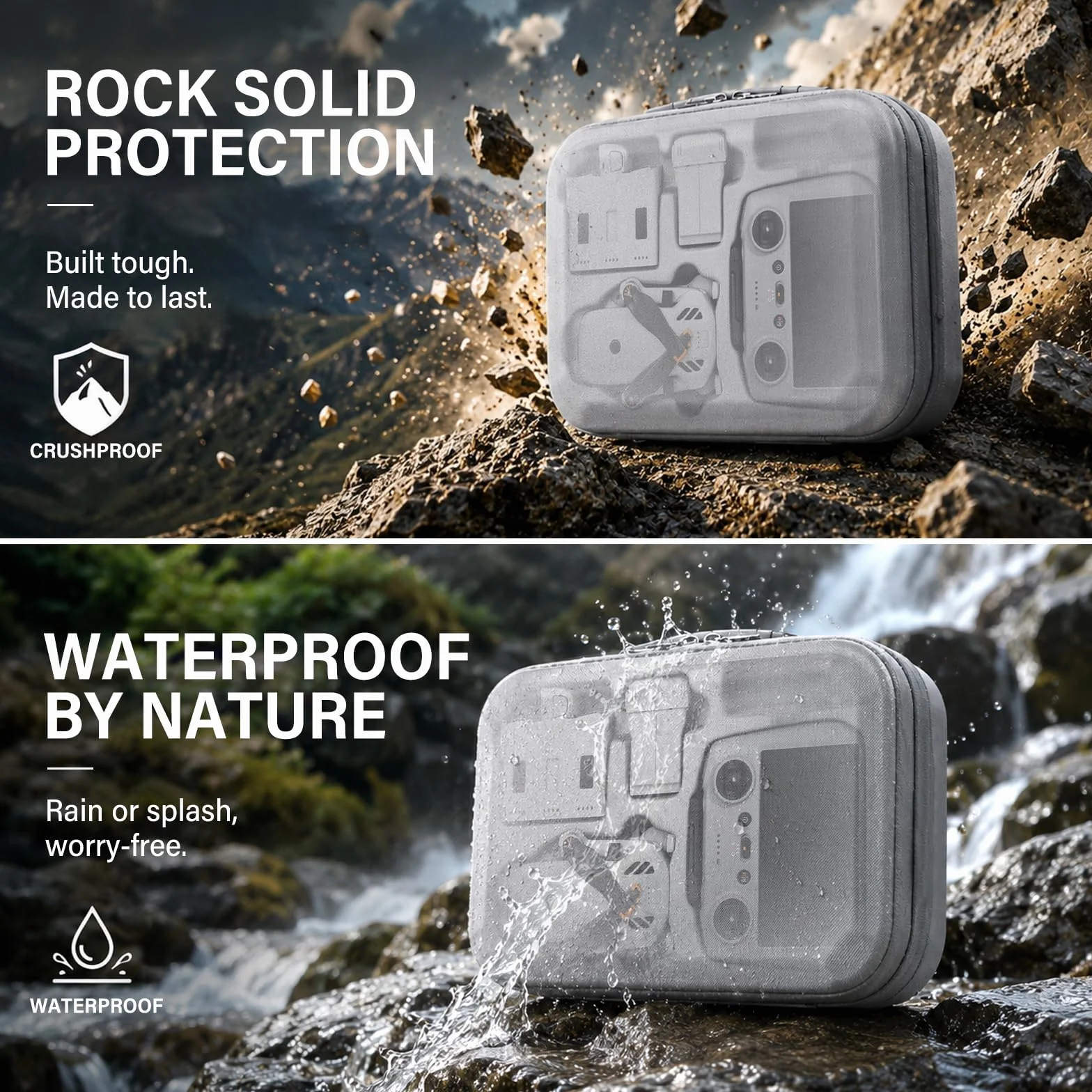 Sacoche pour DJI Lito X1/Lito 1, Étui Case pour DJI Lito X1/Lito 1 Fly More Combo Accessoires Housse, pour RC-N3/RC 2 Manette et Batterie Transport Boîte de Voyage, pour Drone Rangement