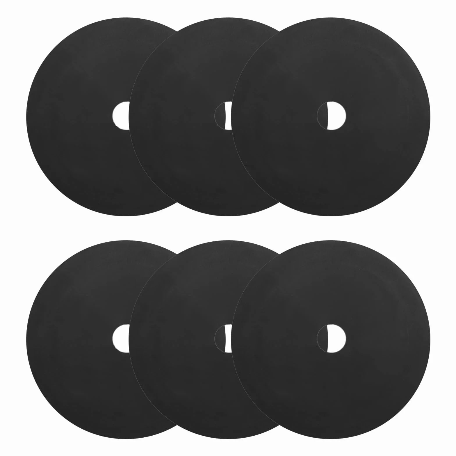PATIKIL Marqueurs Au Sol 6 Pouces 6 Pcs Pastilles Anti-Dérapantes Cônes Plats Poly Dots avec Trou Sports Noir
