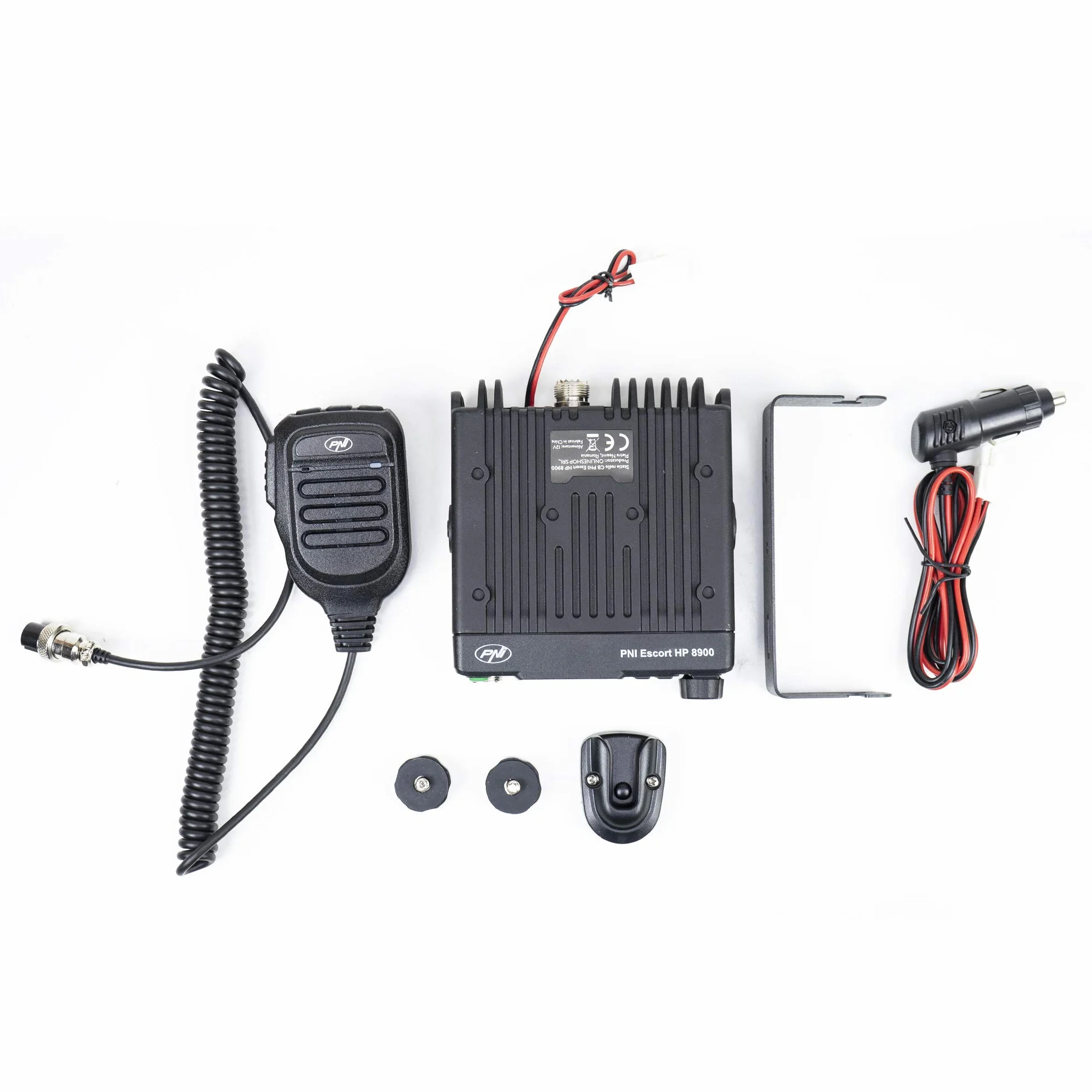 Radio CB PNI Escort HP 8900 ASQ, Antenne 12-24V + CB PNI ML100 avec Base magnétique, Alimentation 12V/24V, Gain RF, Roger Beep, CTCSS-DCS, Dual Watch
