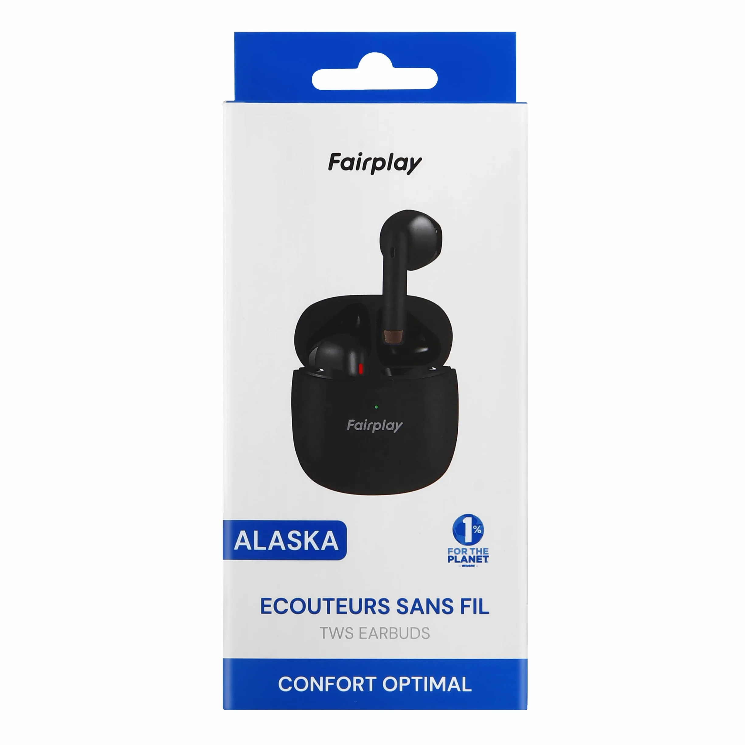 Fairplay écouteurs sans Fil Bluetooth TWS Alaska 24h d'autonomie (Noir)