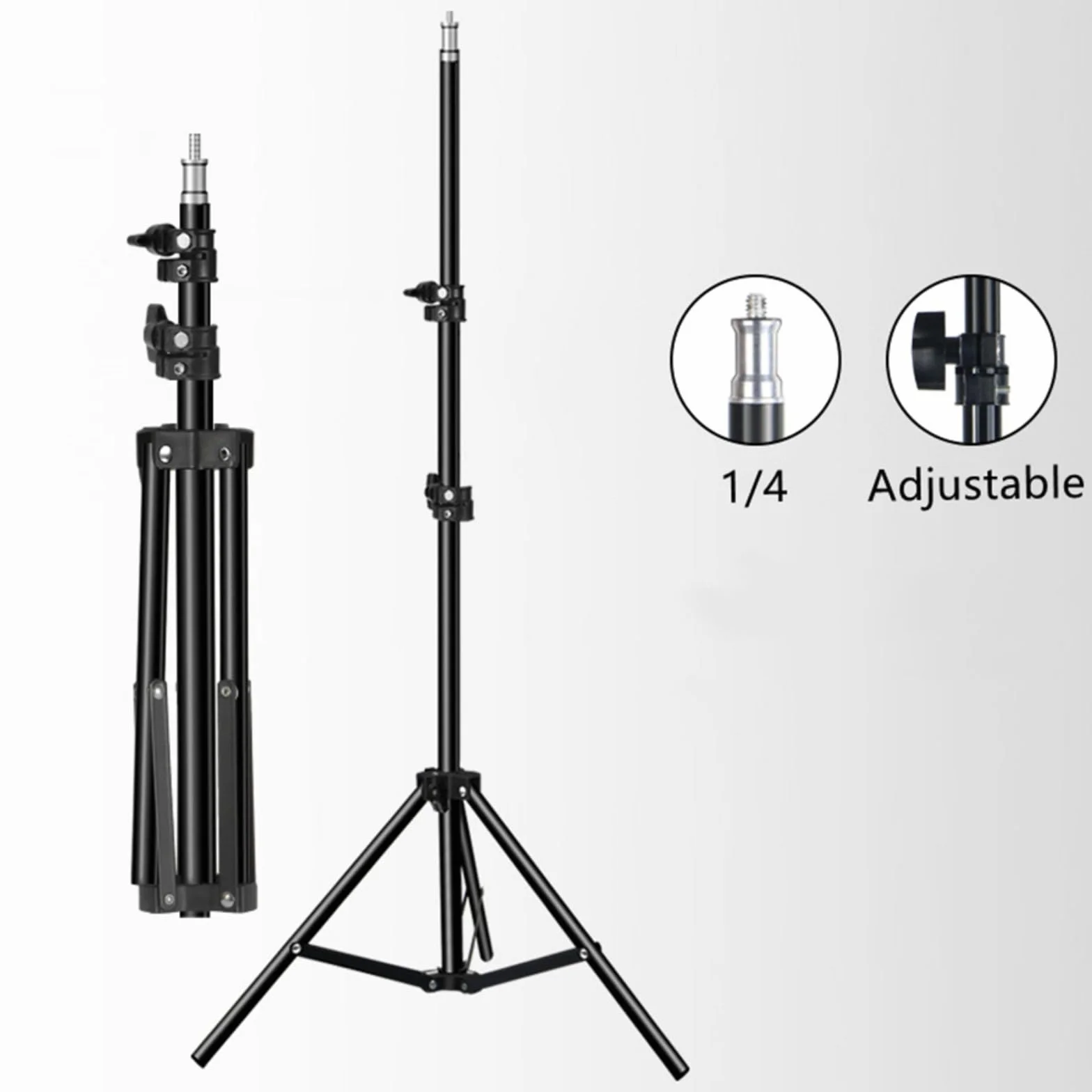 Support projecteur trépied réglable 160 cm noir