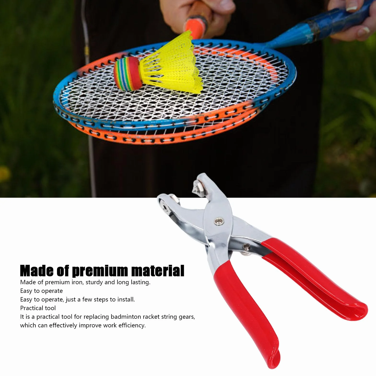 Pince à œillets de Raquette 4 en 1 Portable pour Réparation de Badminton