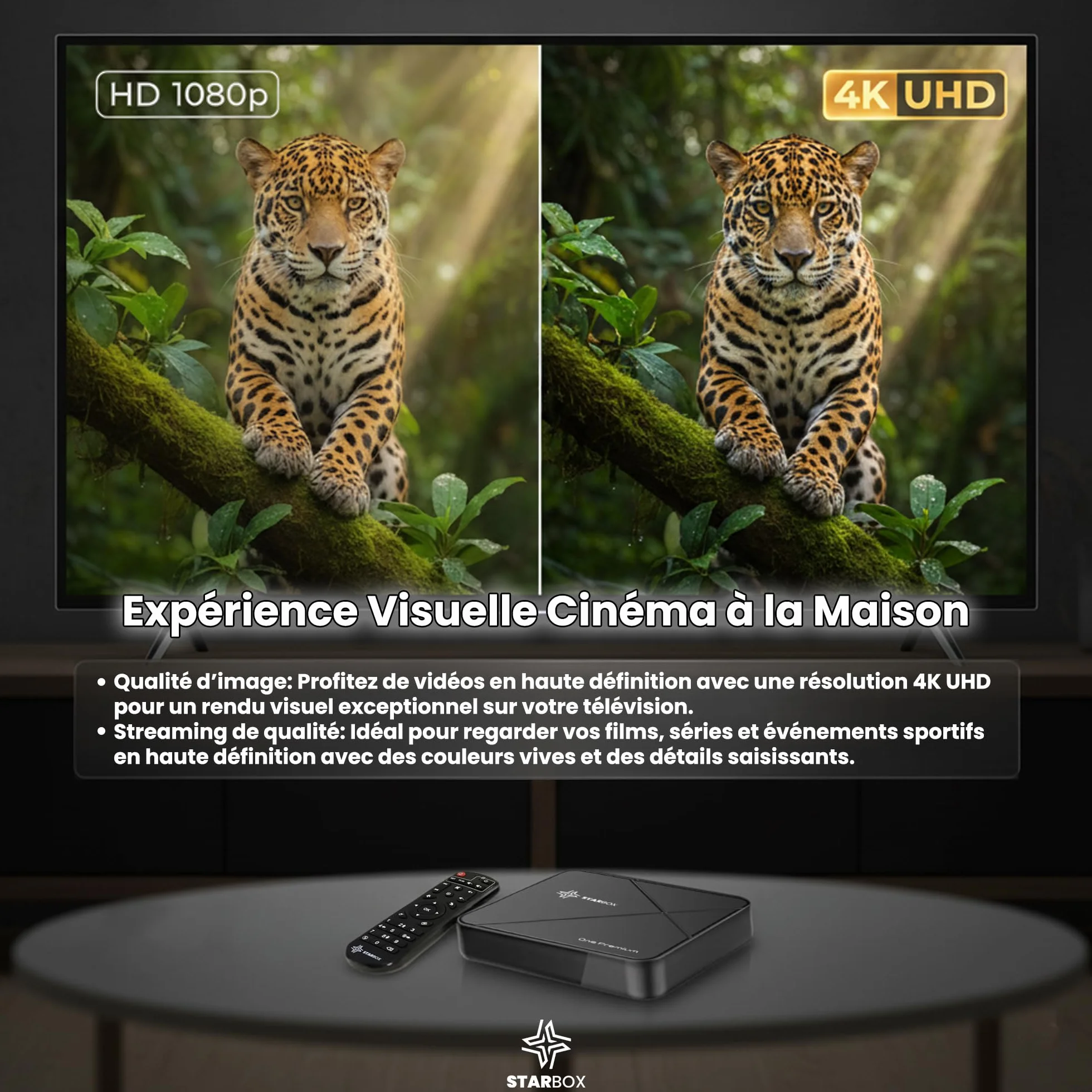 STAR BOX One Premium – Android Box TV, Amlogic S905Y5, Android 14.0, 2GB/16GB, WiFi 6, 4K UHD, Smart TV Box, Quad Core Arm Cortex A55 (One Premium)