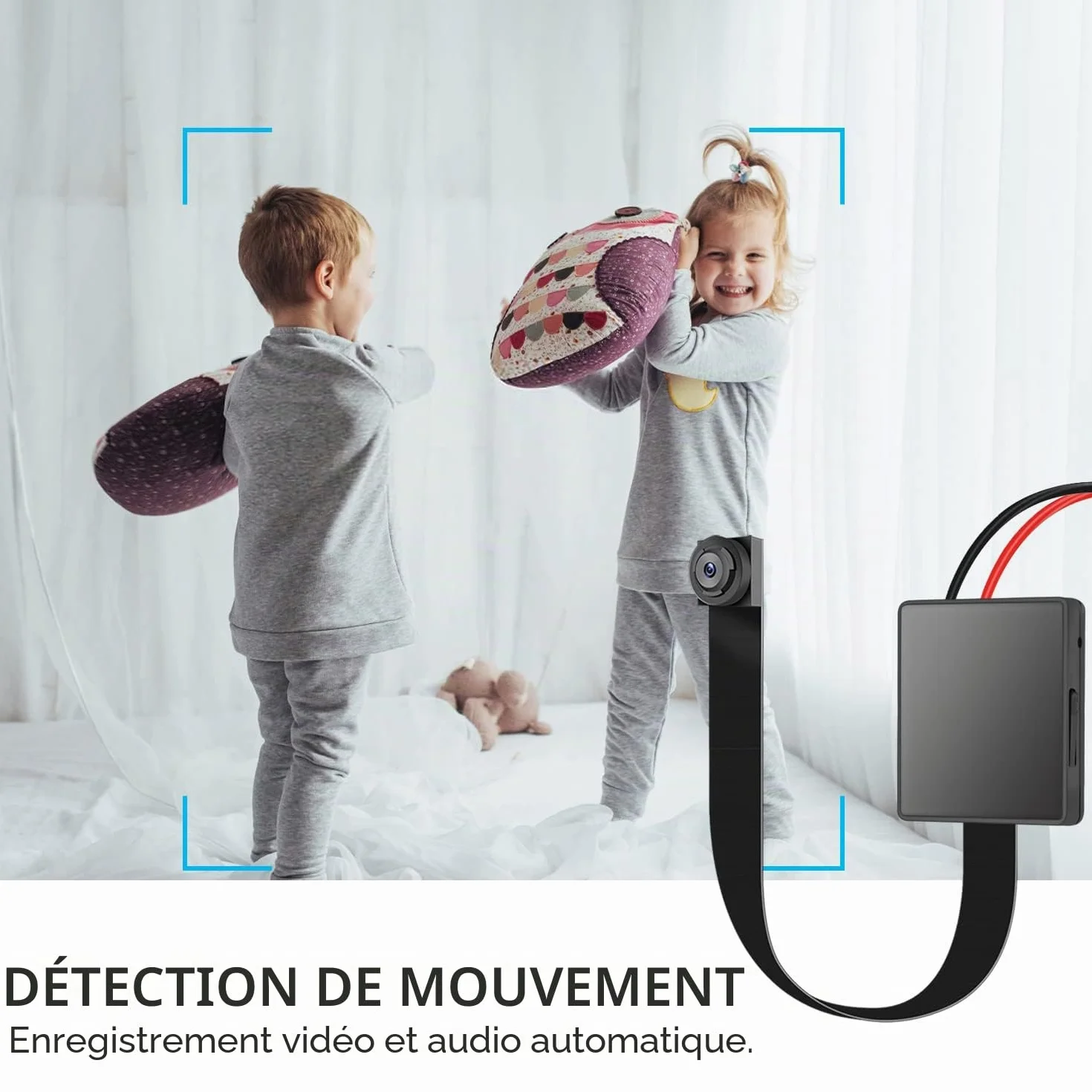 Caméra Espion 1080p Mini cachée OTADUG avec Microphone et Carte SD 16 Go