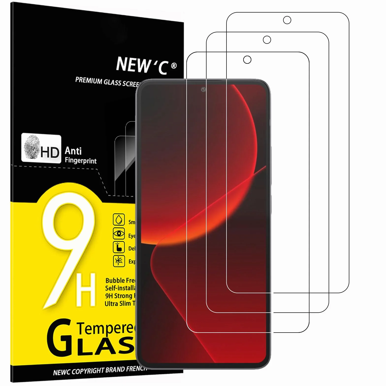 Xiaomi 13T Pro Verre Trempé 0,33mm 9H Film Protection écran Lot de 3