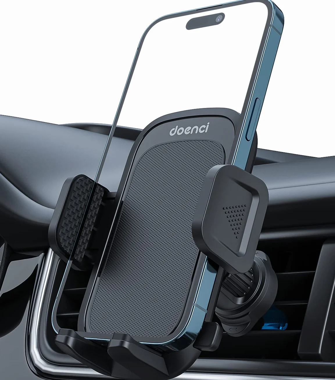 Support Téléphone Voiture [Clip de Qualité Militaire] pour Smartphone 4-7", Accroche Téléphone Rotatif à 360° – Compatible iPhone 16/15/14/13 Pro Max, Samsung/Xiaomi/Huawei