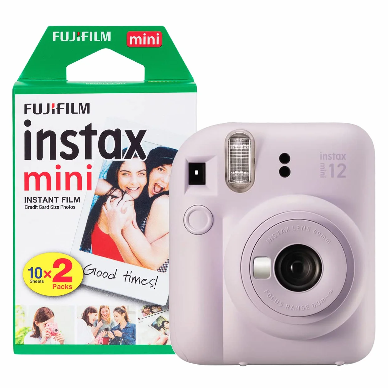Fujifilm Instax Mini 12 Appareil Photo instantané avec Pack de 20 pellicules Lilas