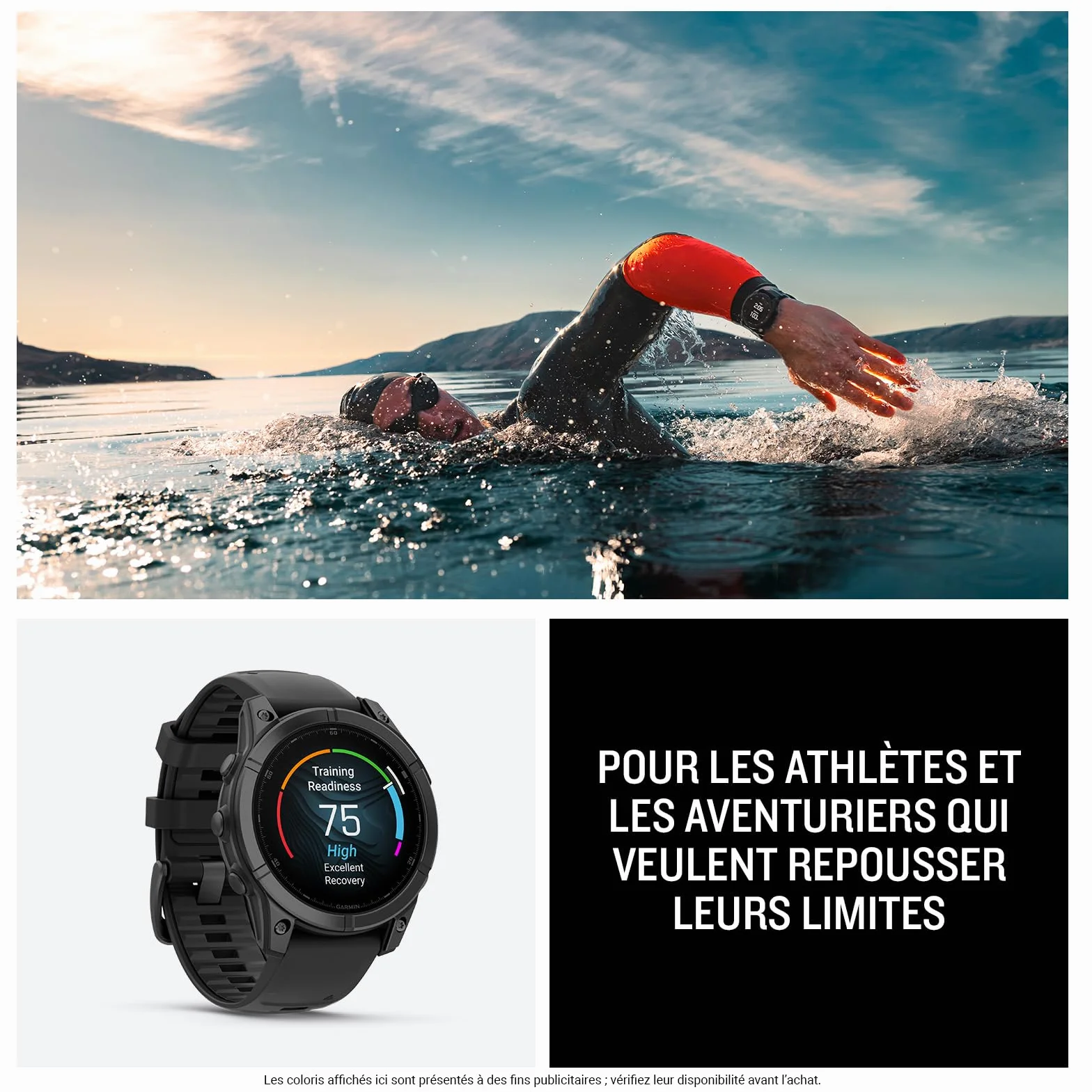 Garmin fēnix® E - Montre GPS Multisports AMOLED – Acier Gray avec Bracelet Noir