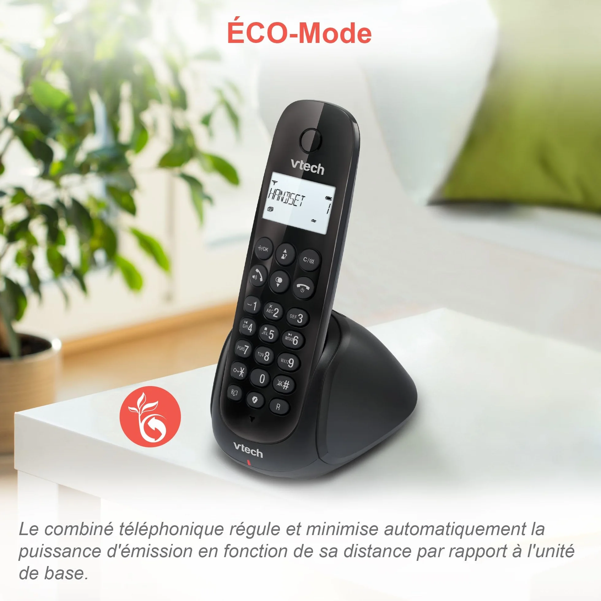 VTech CS1450 Téléphone sans Fil DECT avec Répondeur, Mains Libres, Blocage d'Appels, Identification de l'Appelant, Écran Rétroéclairé